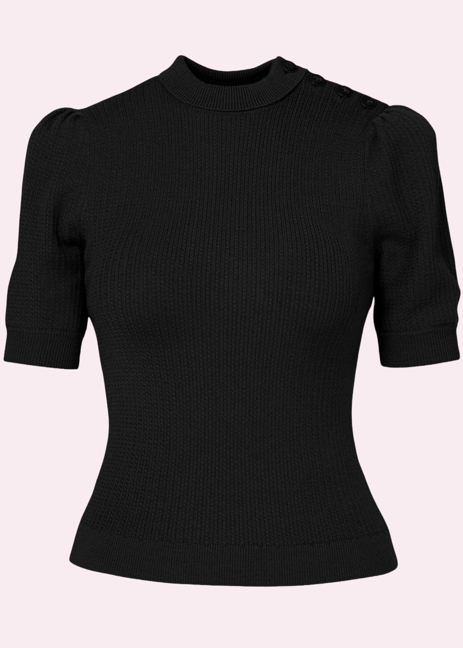 The Top Drawer Top i sort bluse Emmy Design