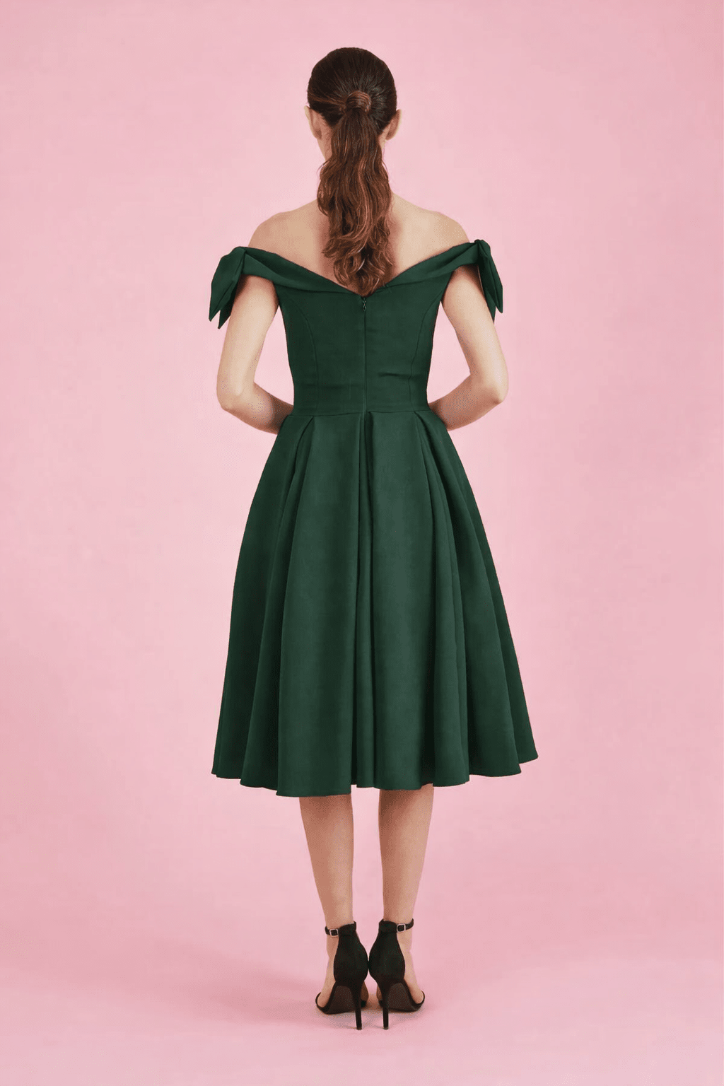 Tilly swing kjole - mørk grøn pencil kjole Pretty Dress Company
