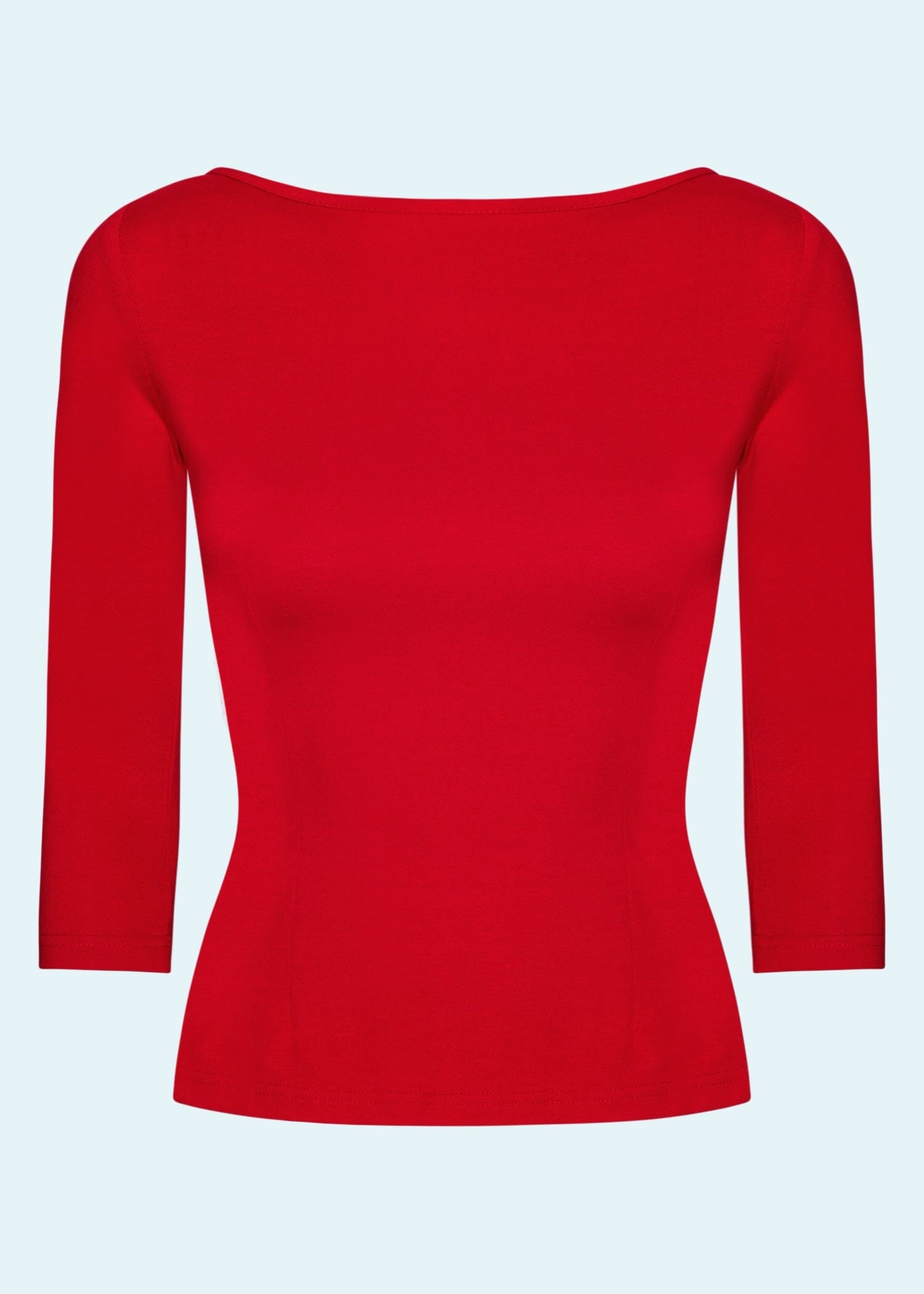 Vendbar boatneck top i rød jersey top Daisy Dapper