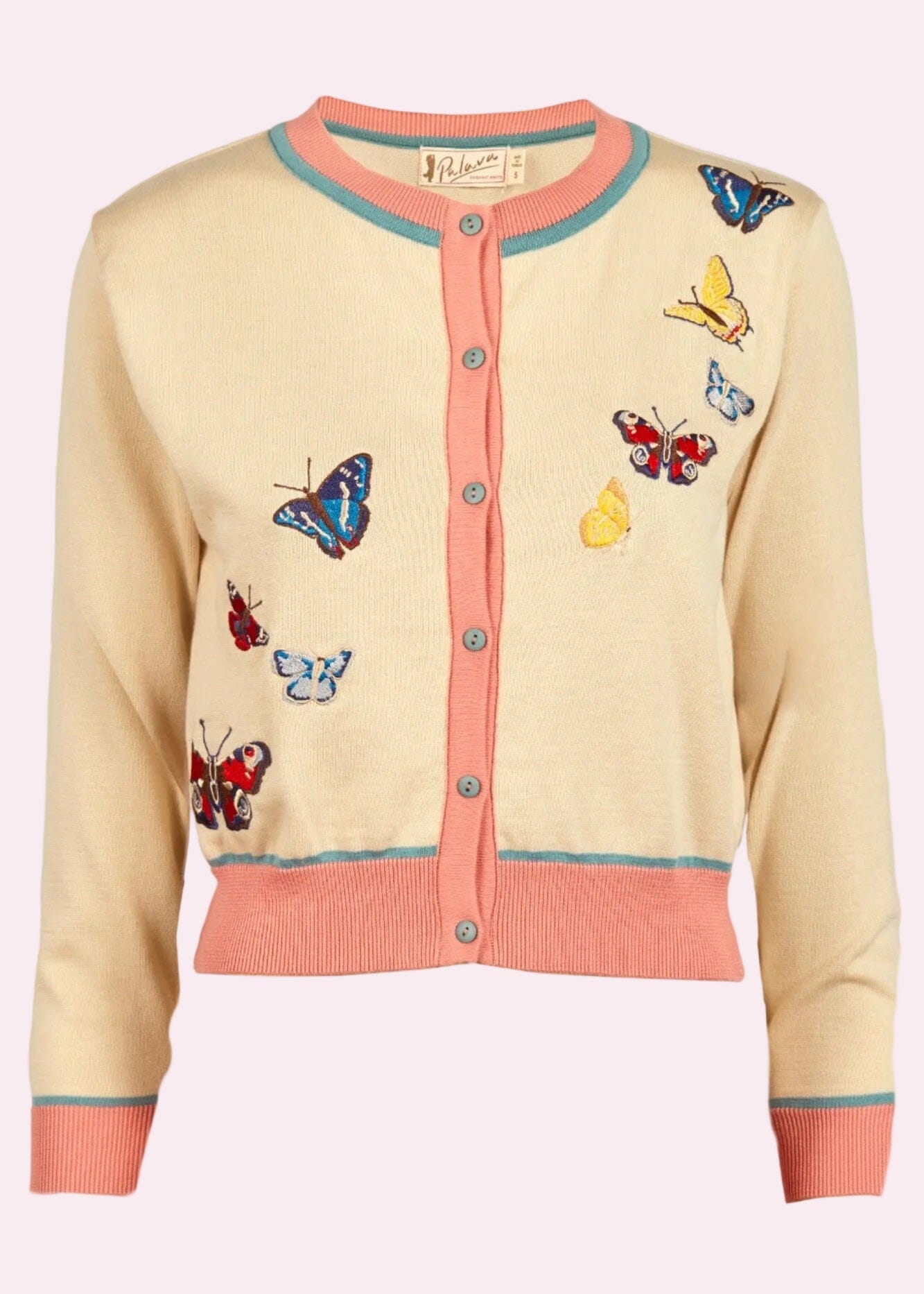 Vera Cardigan – Cream Butterflies Strik Palava