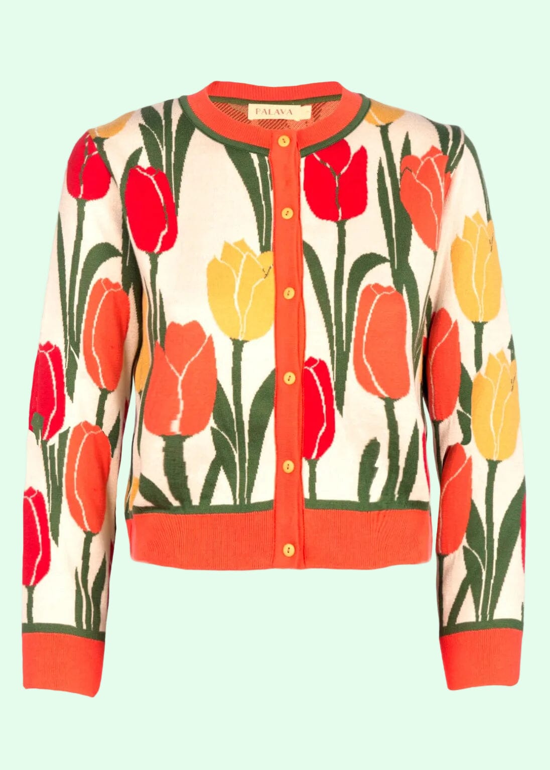 Vera Cardigan – Cream Tulips Strik Palava