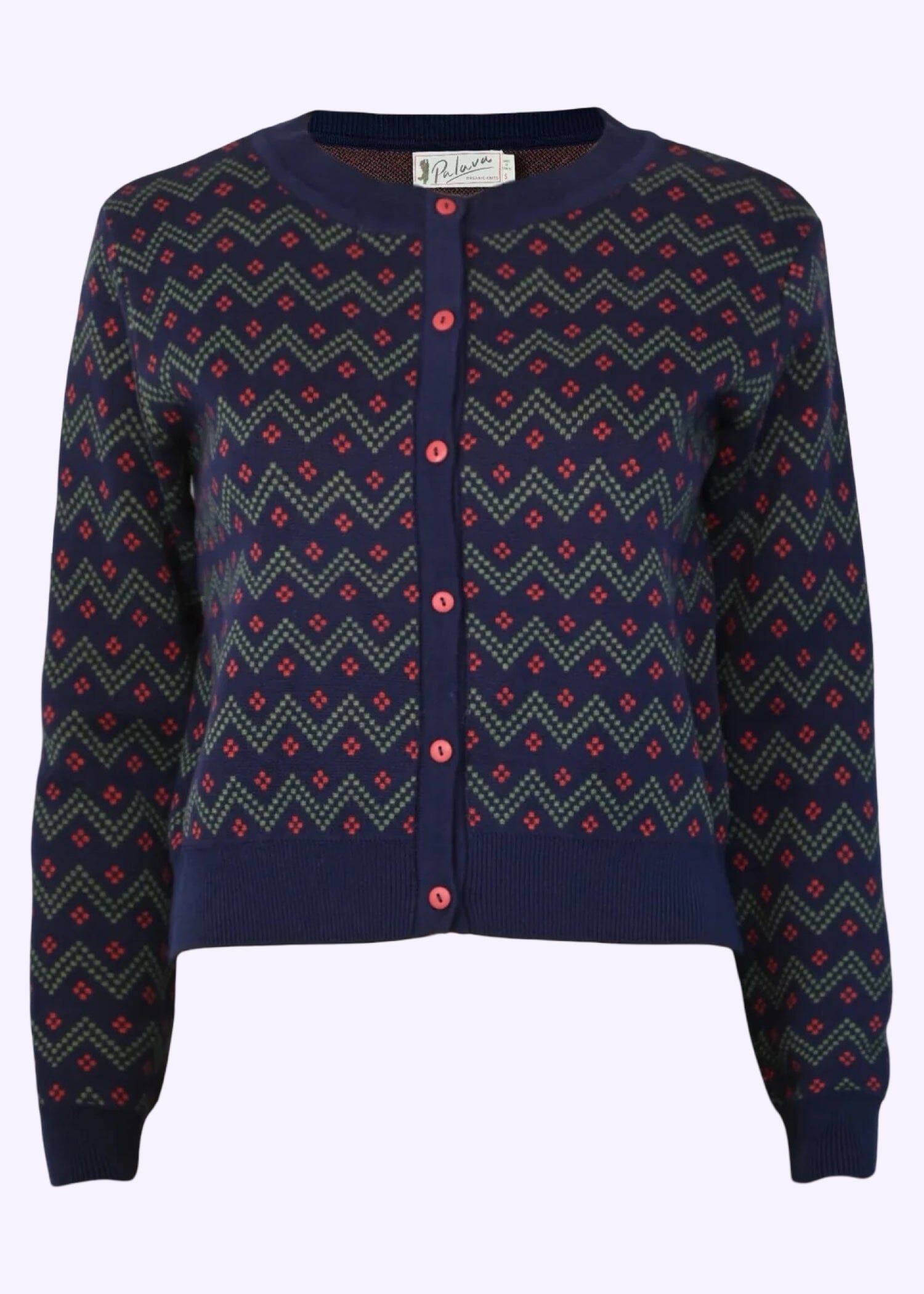 Vera Cardigan, Navy Cross Hatch cardigan Palava