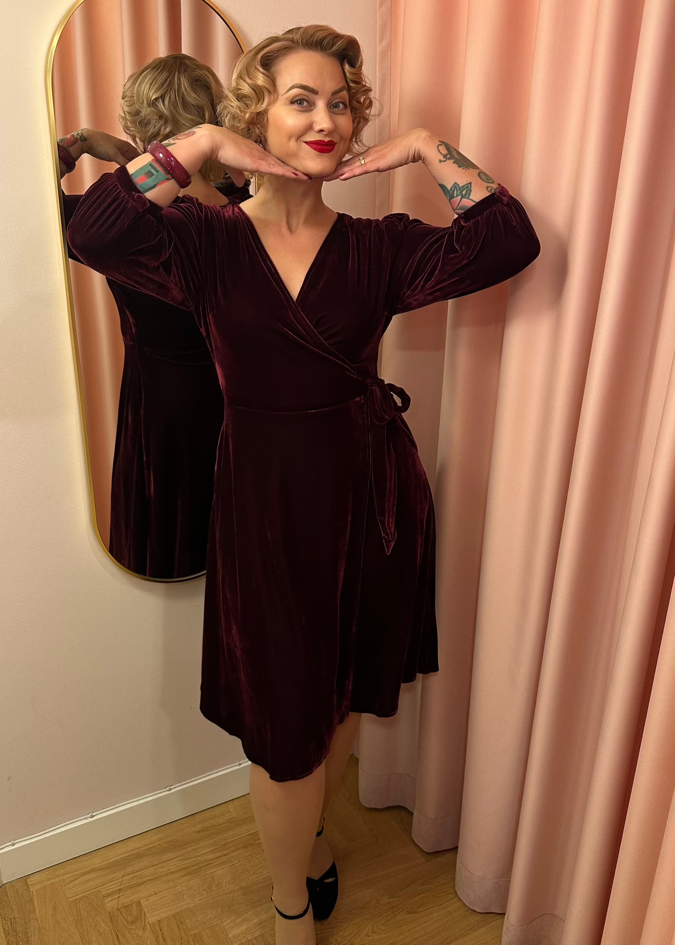 Vintage style armbånd, Magenta med glitter Accessories Rock It Rosie