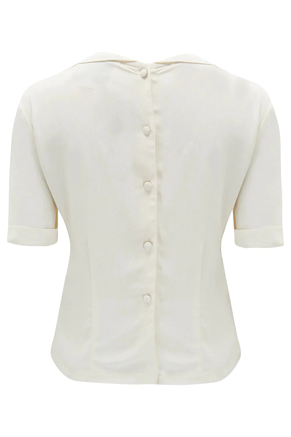 Bloomsbury: Cindy skjorte med korte ærmer i navy) Seamstress Of Bloomsbury