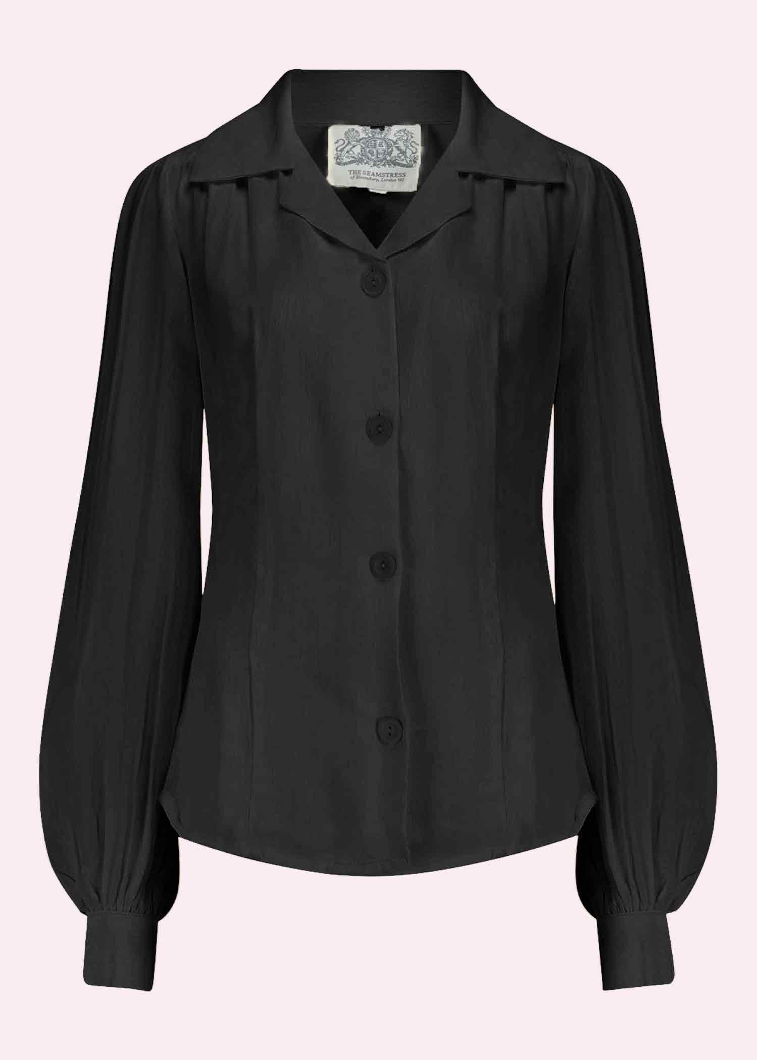 Bloomsbury: Poppy Skjortebluse i sort toej Mondo Kaos