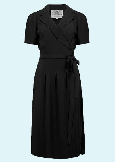 Bloomsbury: Slå om kjole i sort toej Mondo Kaos 