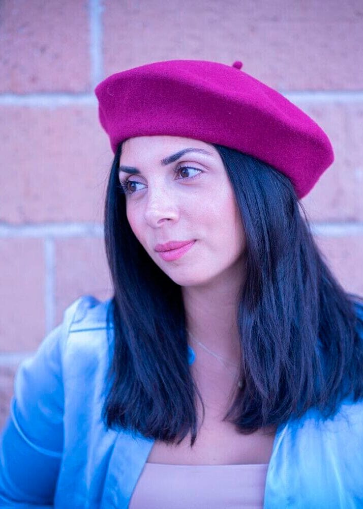 Diefenthal 1905: Klassisk baret i uld, Fuchsia Accessories Diefenthal