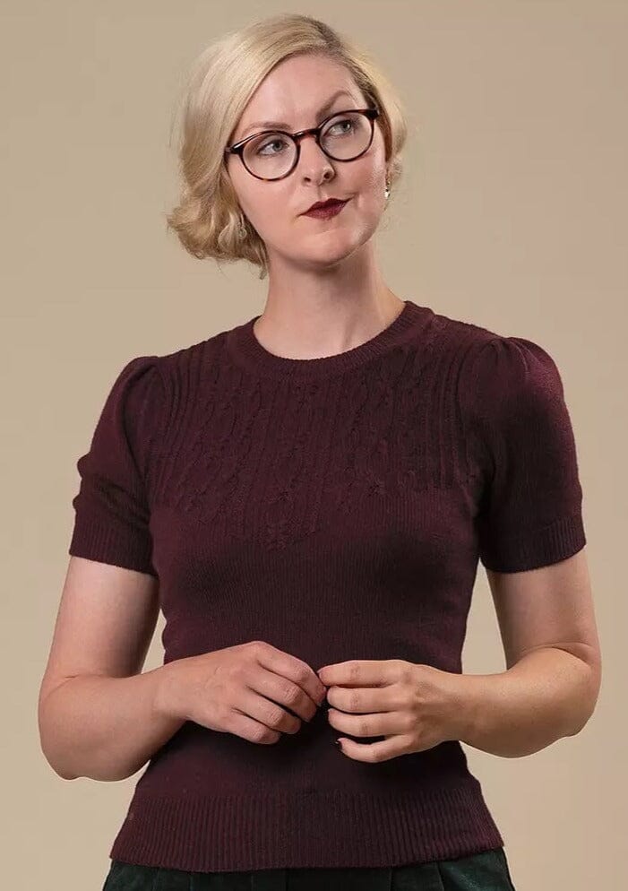 Emmy Design: The Sweater Girl’s Staple Sweater, Plum Emmy Design