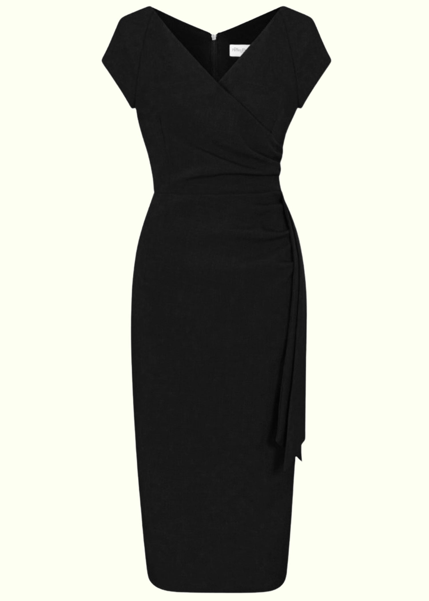 Pretty Dress Company: 1950'er Hourglass pencil kjole i sort toej Pretty Dress Company