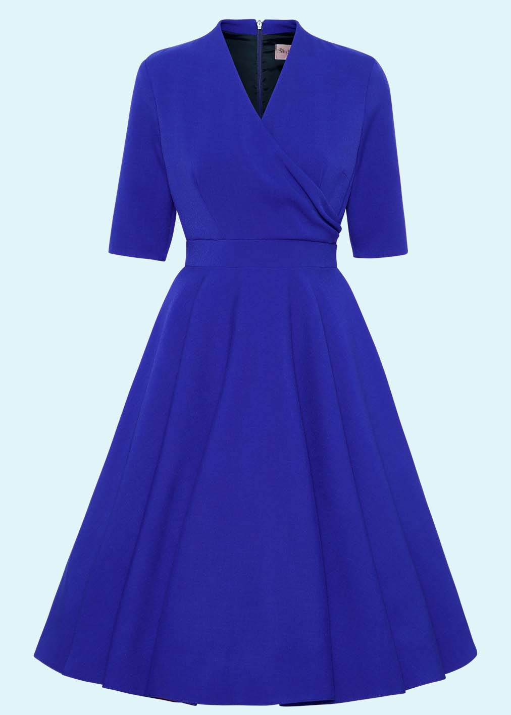 Udrydde kassette kanal Swing kjole i koboltblå fra Pretty Dress Company✓