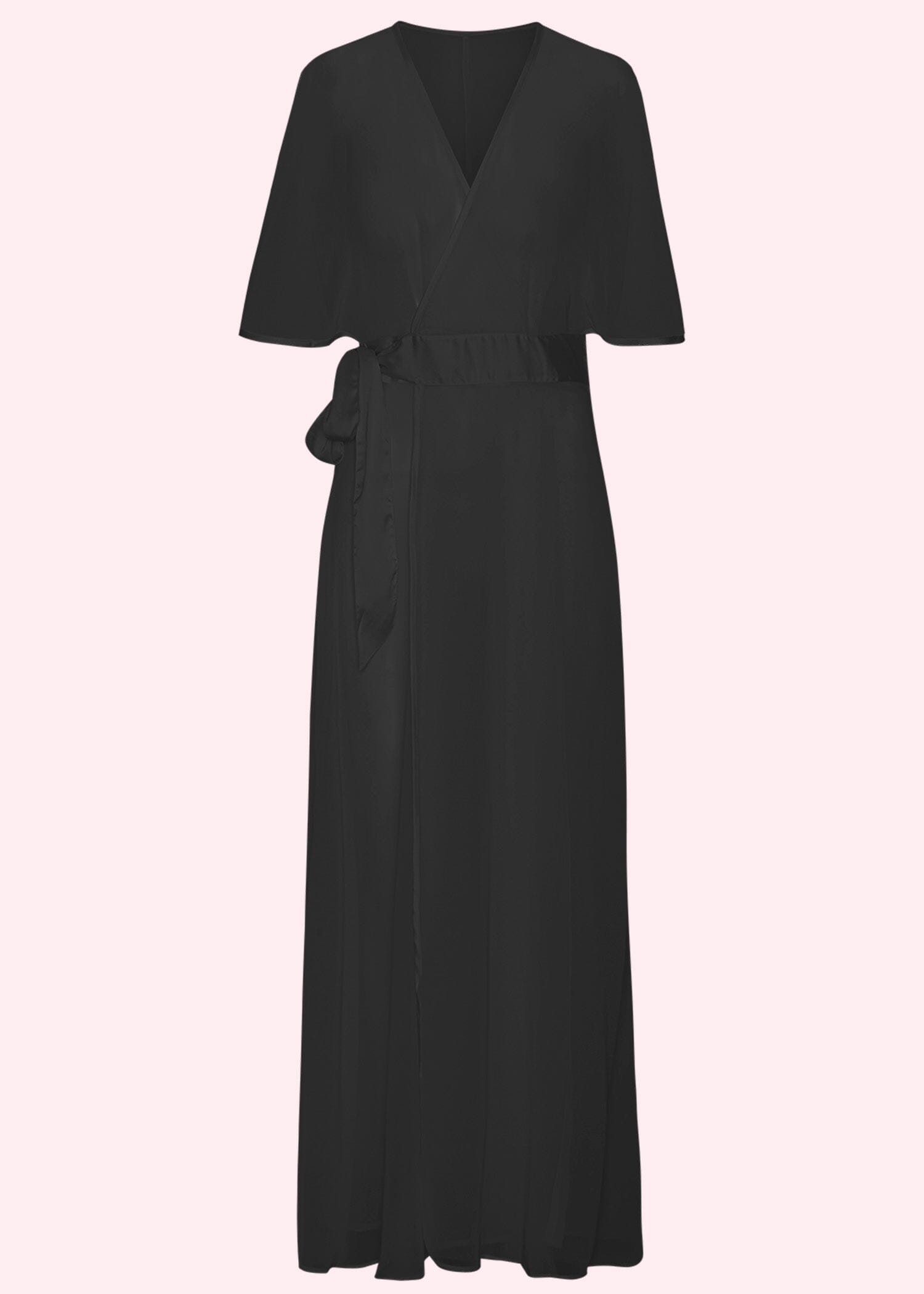 What Katie Did: 1930'er stils loungewear kåbe i sheer sort What Katie Did