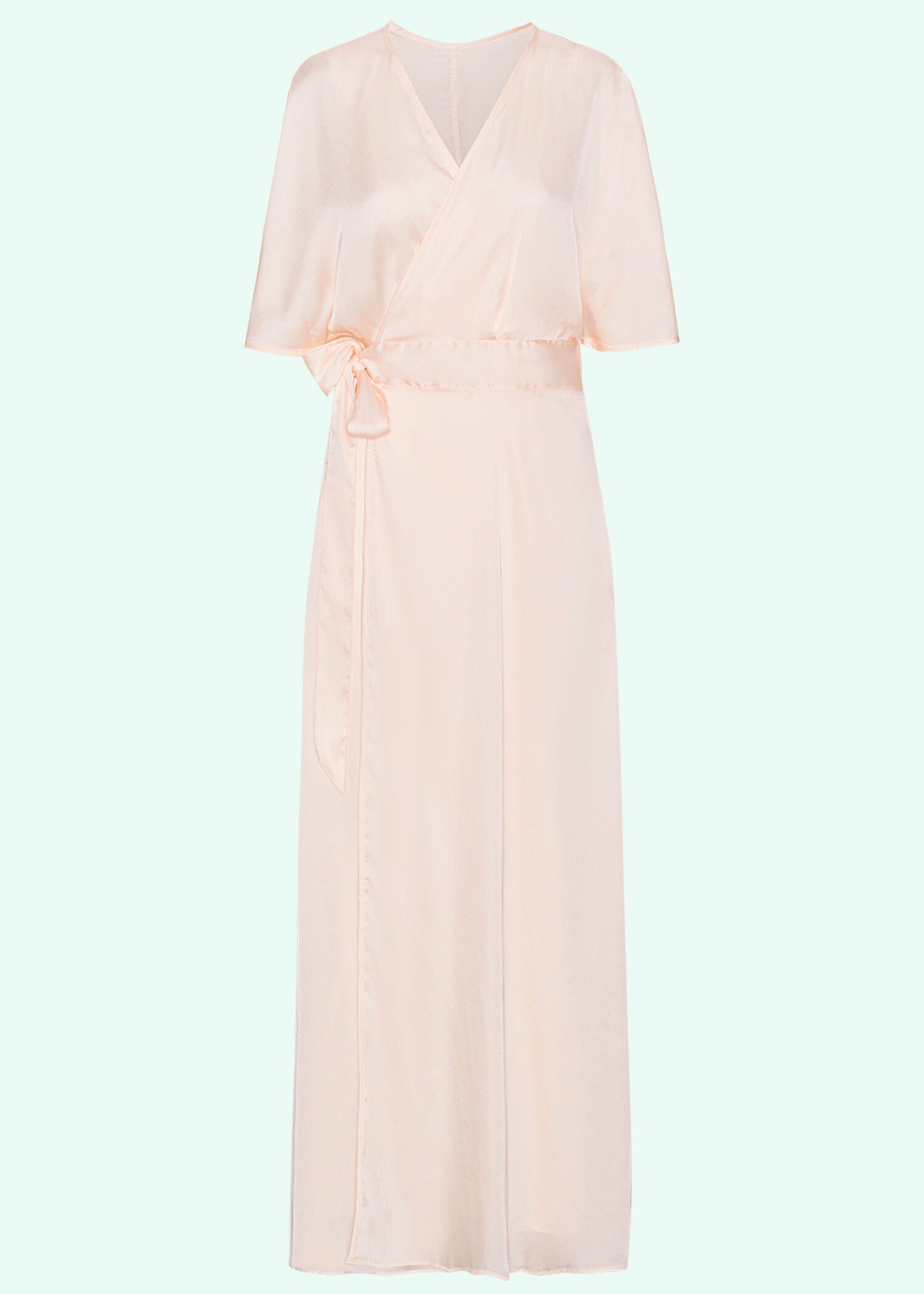 What Katie Did: Loungewear vintage stils morgenkåbe i ferskenfarvet satin What Katie Did