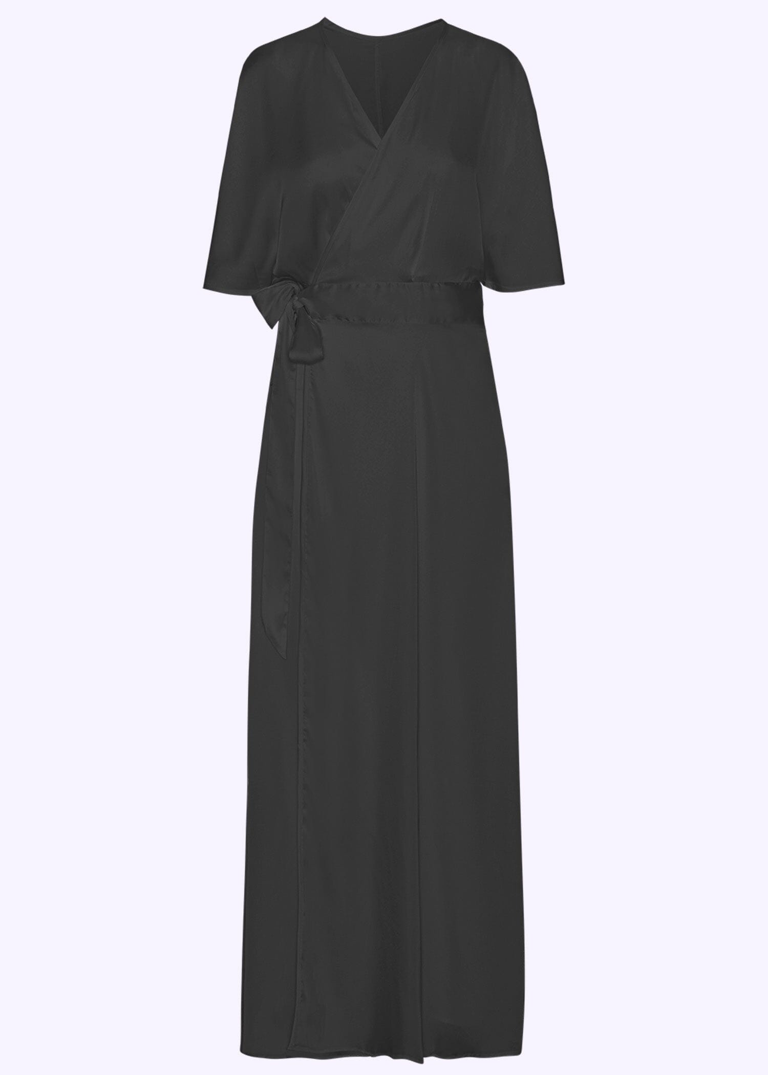 What Katie Did: Loungewear vintage stils morgenkåbe i sort satin What Katie Did