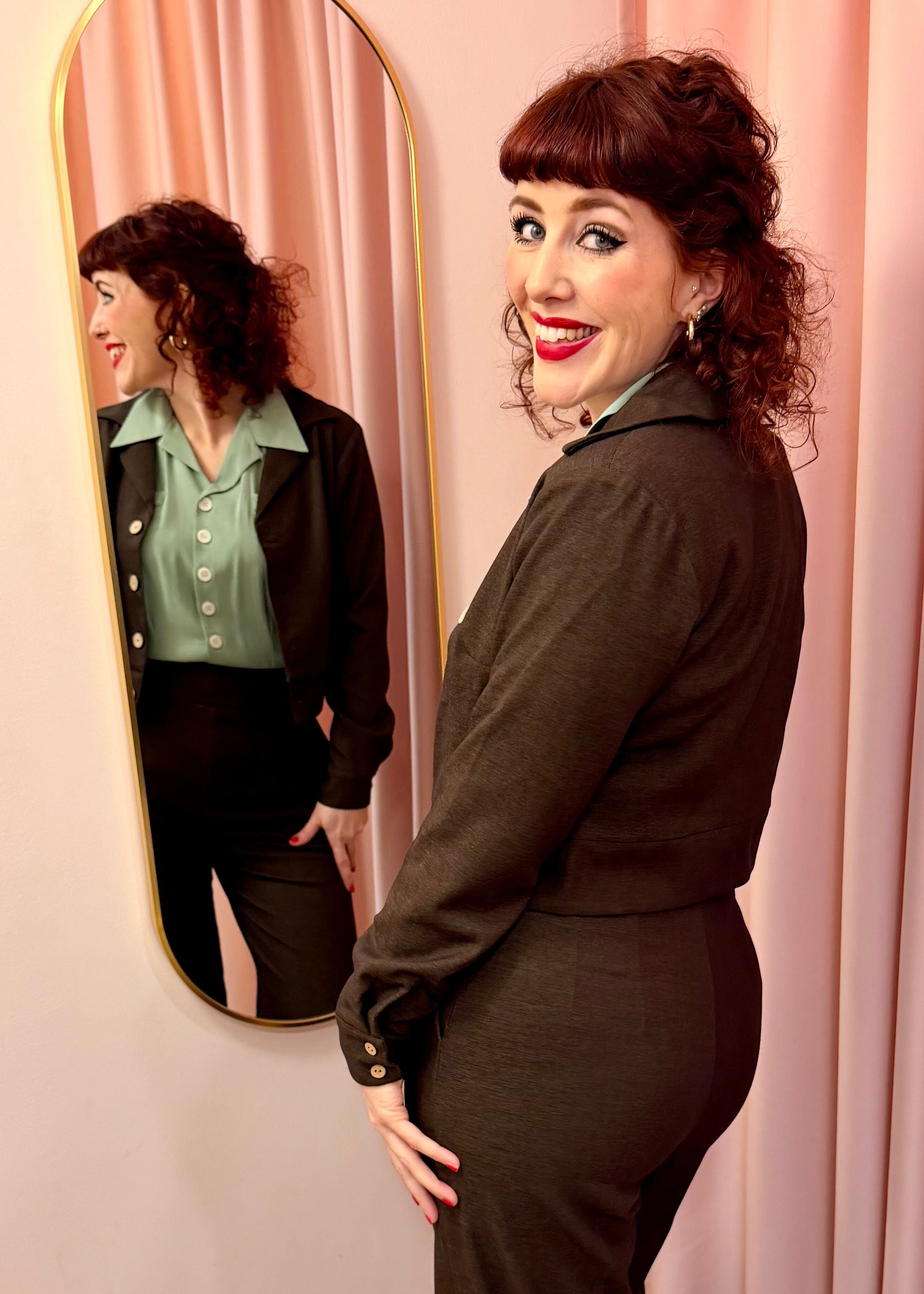 1940'er stils jakke - brun jakke Daisy Dapper 