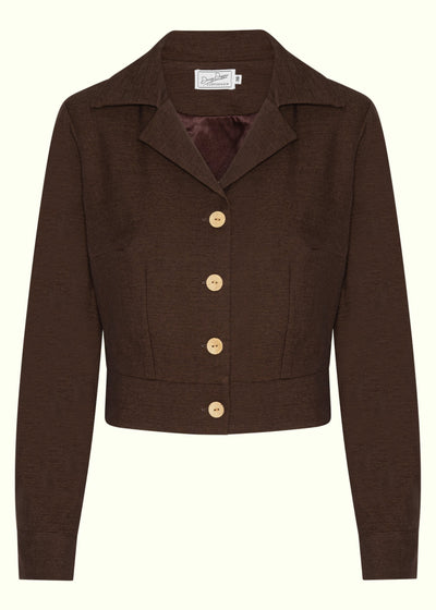 1940'er stils jakke i brun bluse Daisy Dapper 