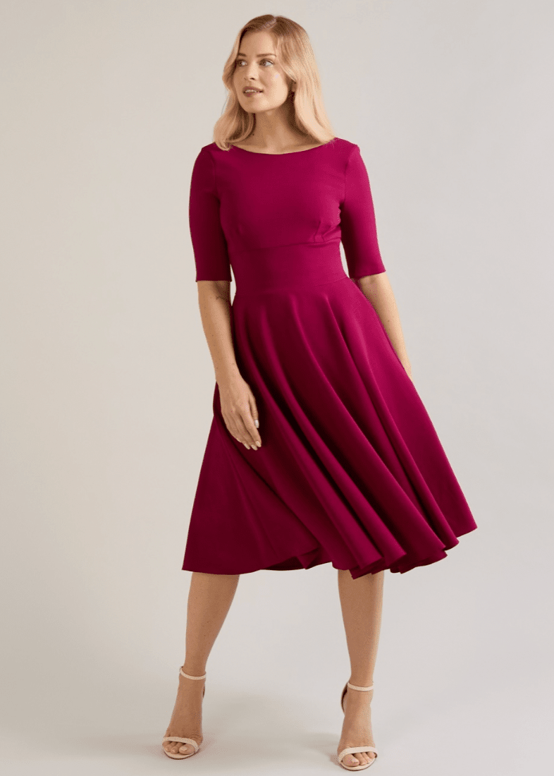 1950'er Hepburn swingkjole - berry swing kjole Pretty Dress Company 