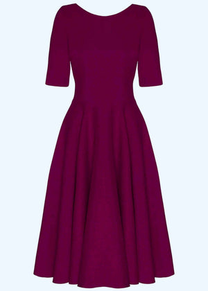 1950'er Hepburn swingkjole - berry swing kjole Pretty Dress Company 