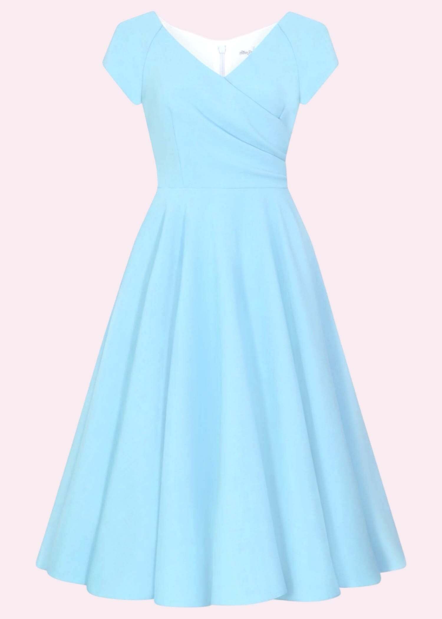 1950'er Hourglass swingkjole i lyseblå swing kjole Pretty Dress Company 