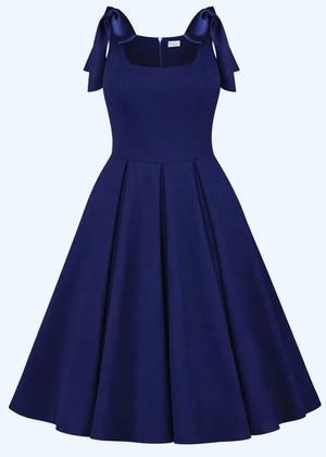 1950'er Josephine swing kjole - blå swing kjole Pretty Dress Company 