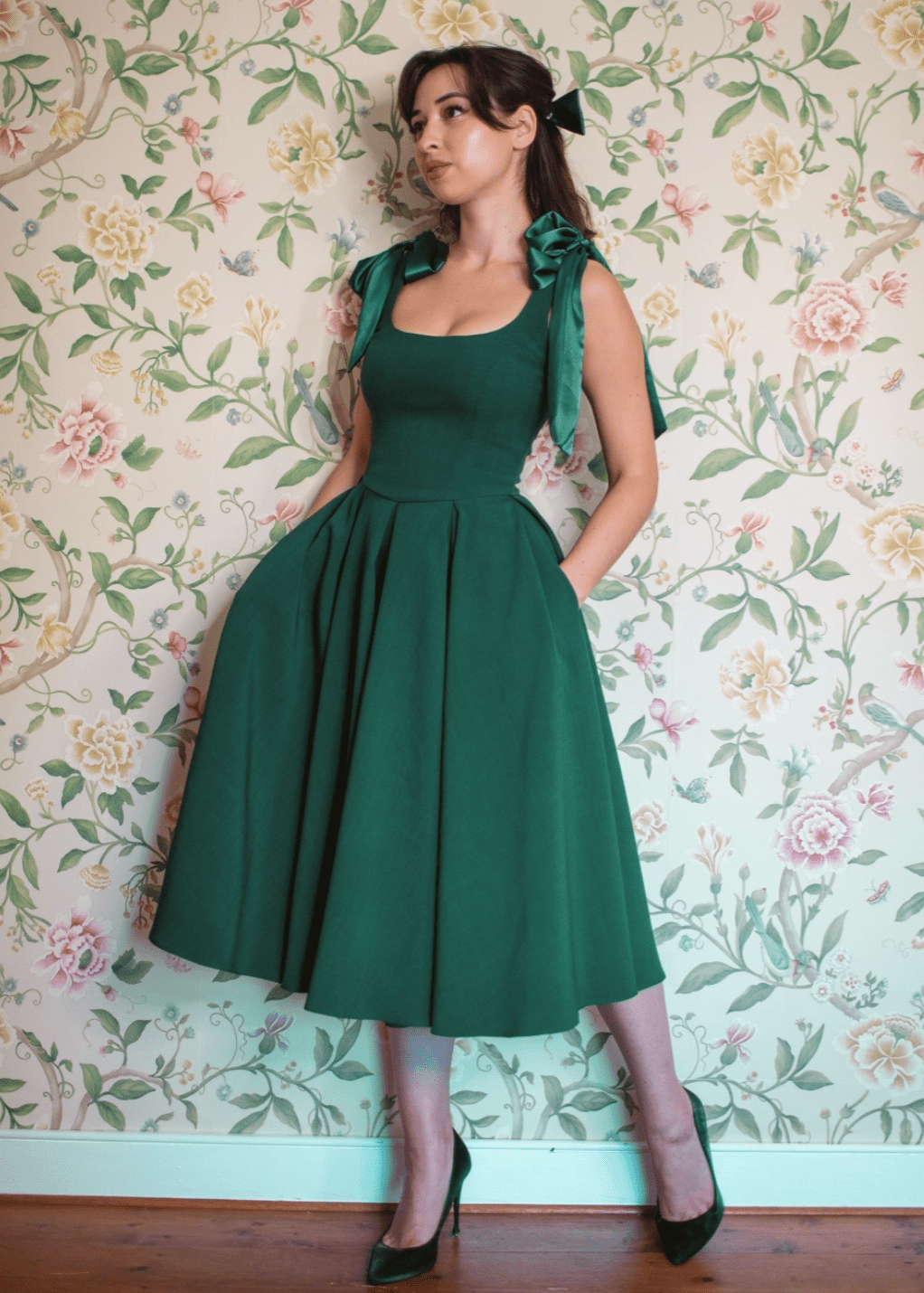 1950'er Josephine swing kjole - grøn swing kjole Pretty Dress Company 