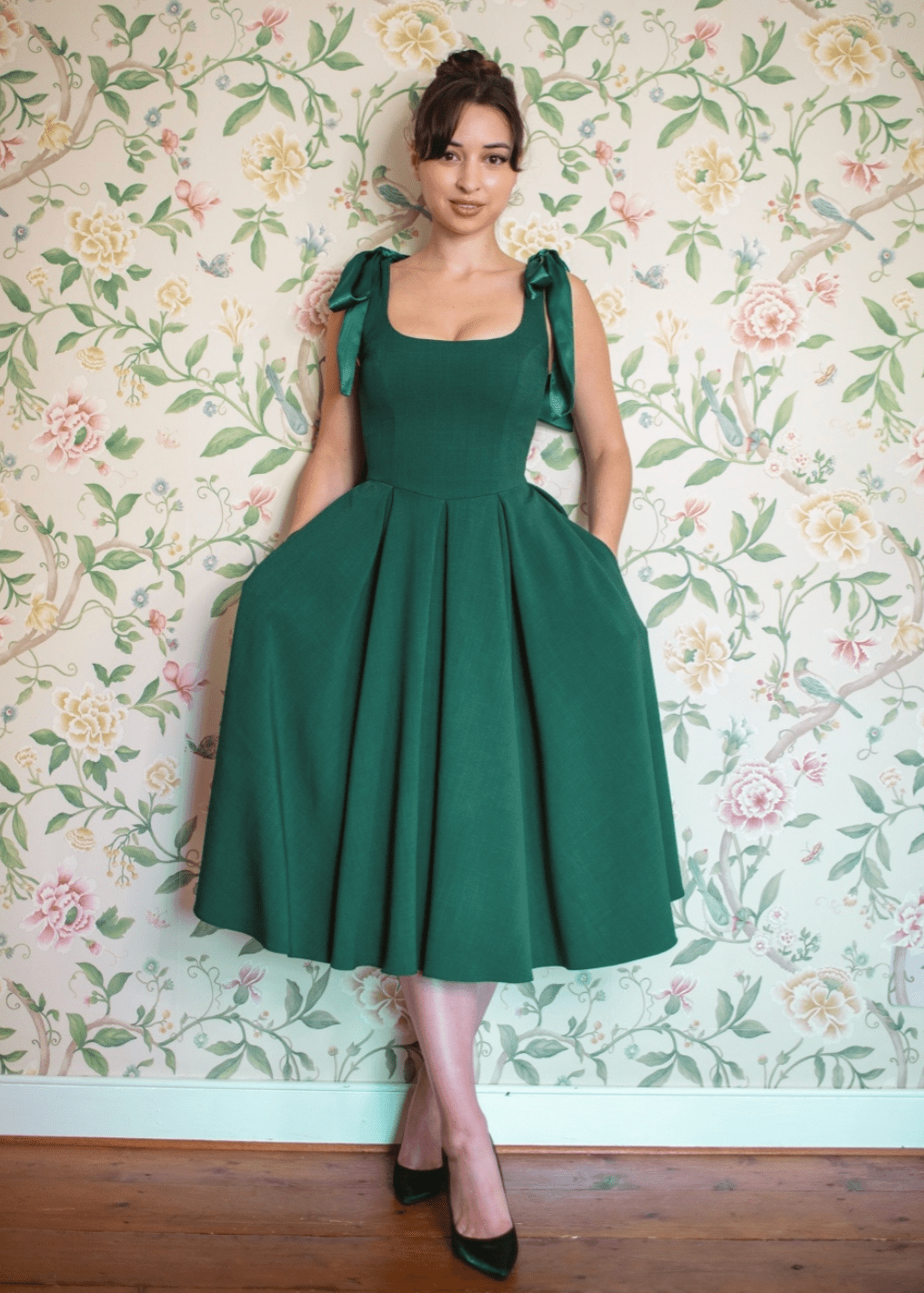 1950'er Josephine swing kjole - grøn swing kjole Pretty Dress Company 