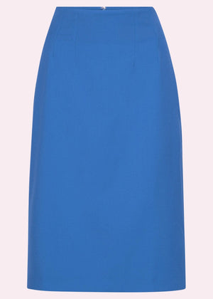 1950'er stils pencil nederdel i sommerblå pencil nederdel Daisy Dapper 