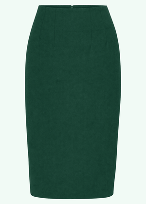 1950'er stils pencil nederdel - mørk grøn pencil nederdel Daisy Dapper 