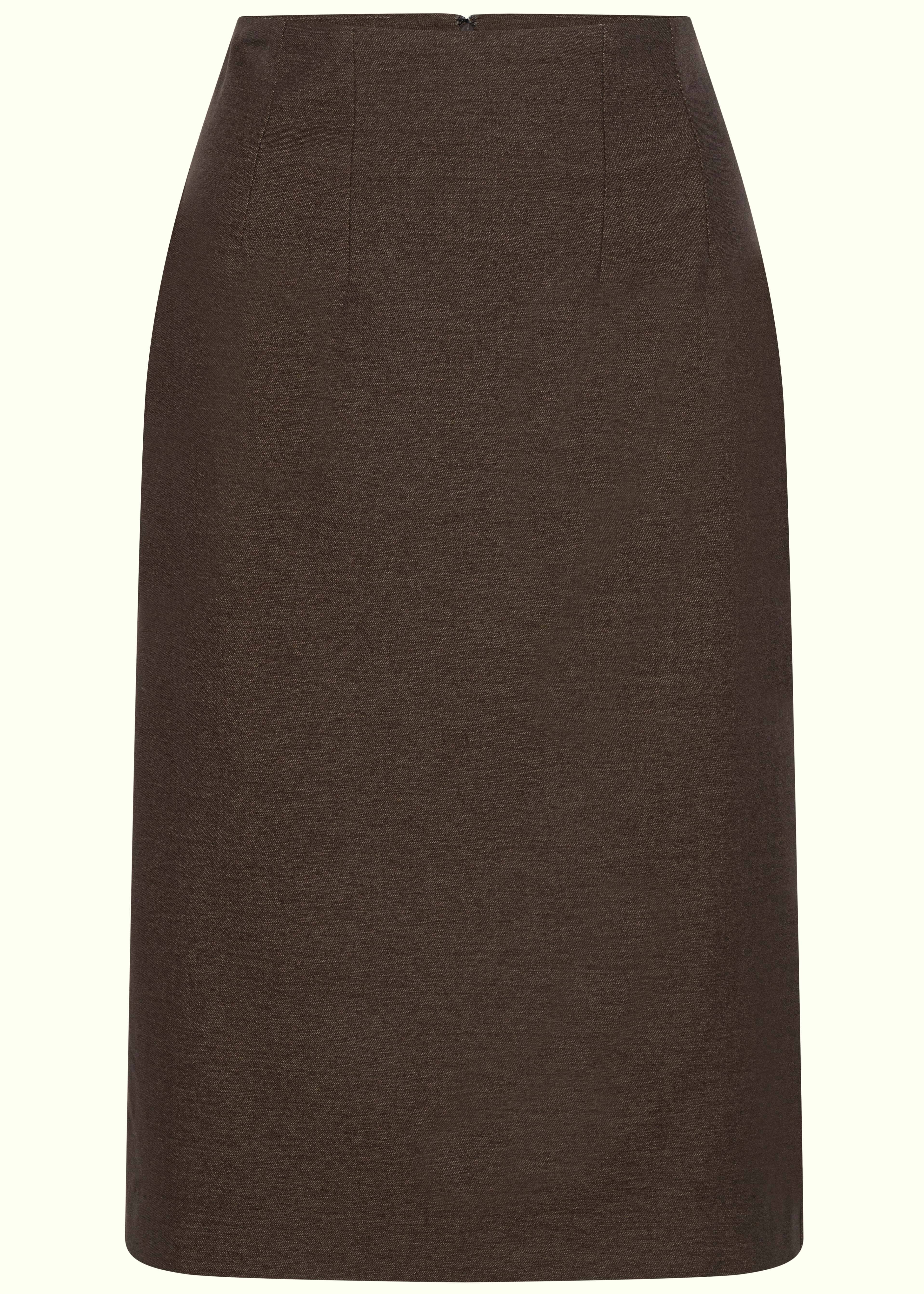 1950'er stils pencilnederdel i mørkebrun pencil nederdel Daisy Dapper 