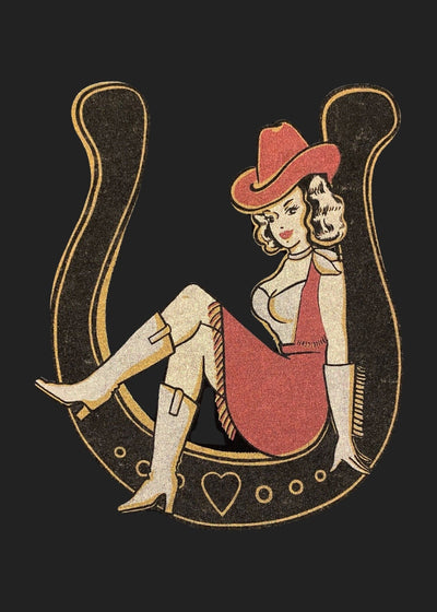 1950'er stils T-shirt Lady Luck i sort tøj Mischief Made 
