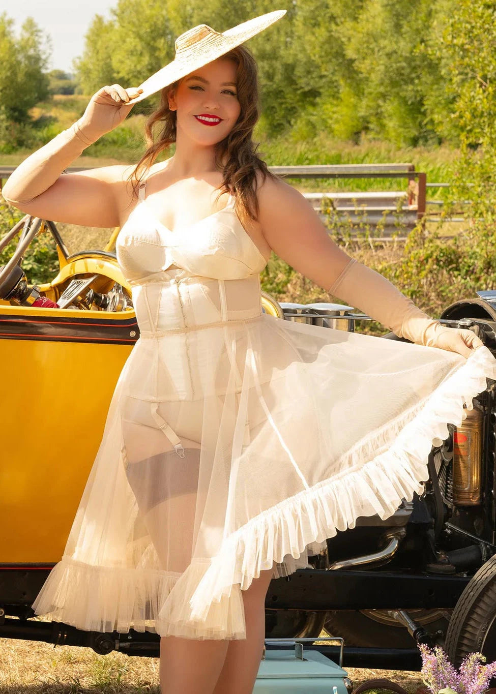 1950s Peach Frilly Petticoat petticoats What Katie Did 