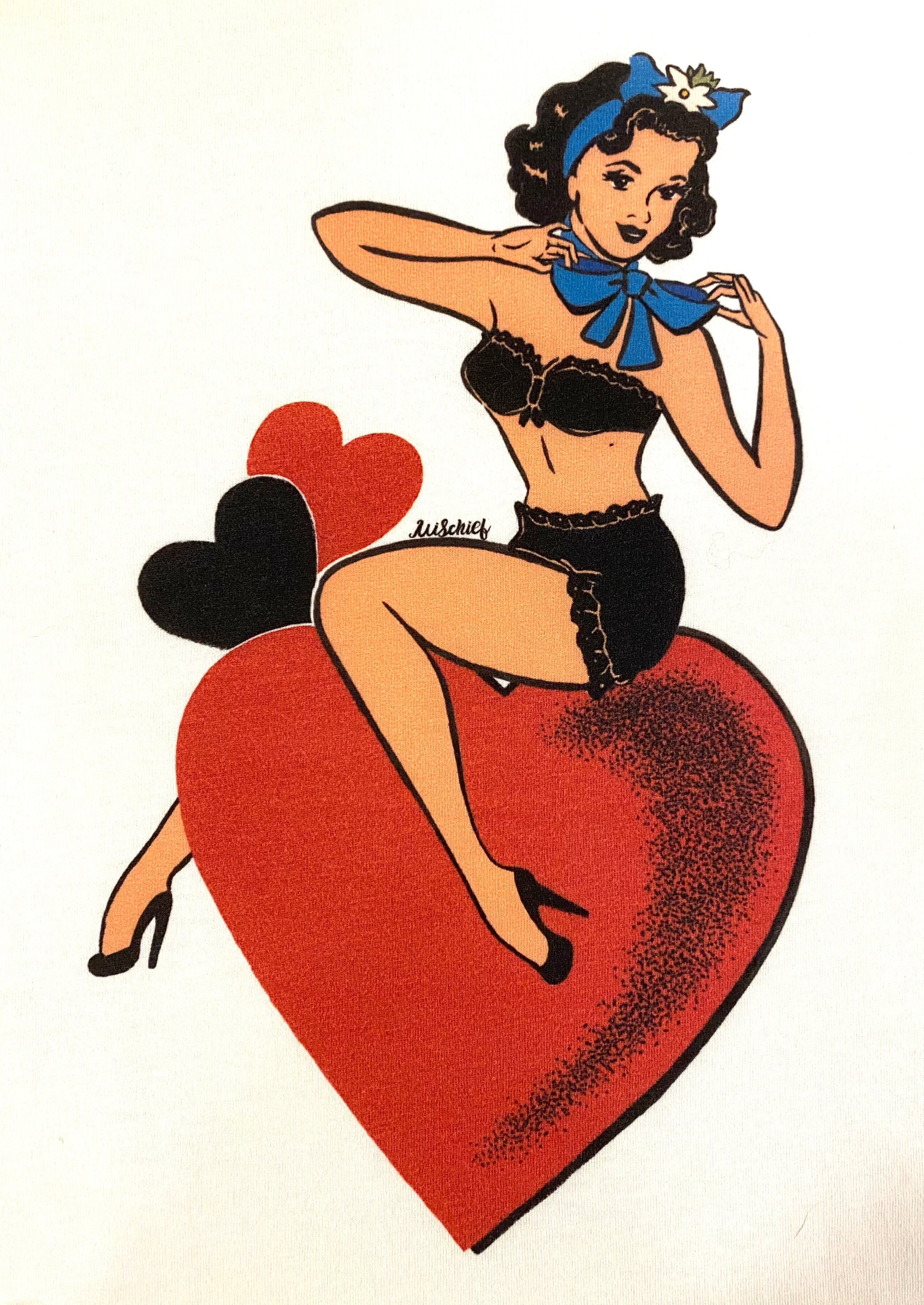 "All my love" 50'er t-shirt toej Mischief Made 