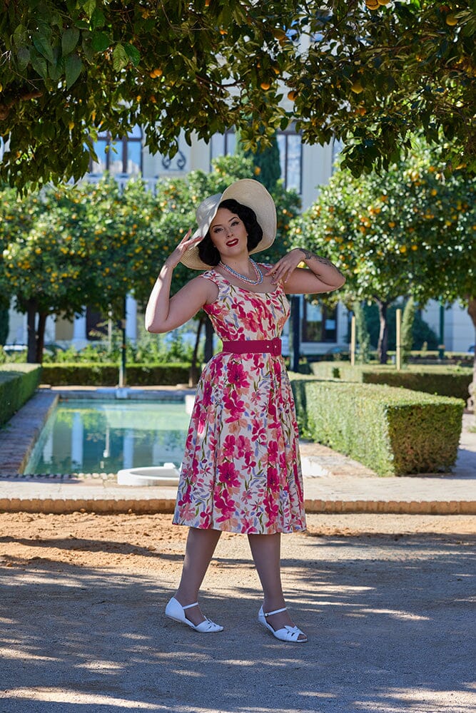 Alya-Mai swing kjole med pink print Miss Candyfloss 