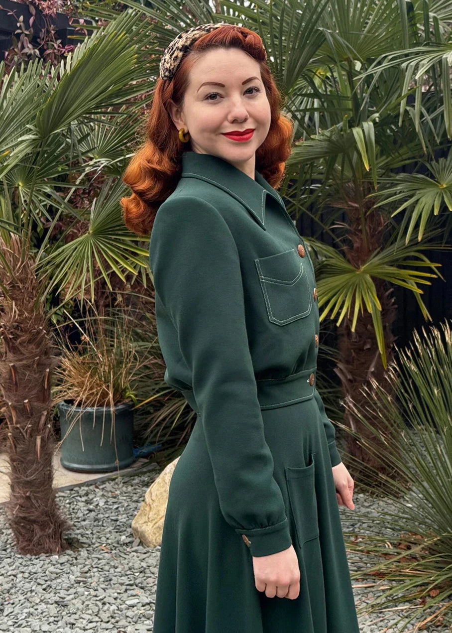 Americana Jakke i grøn toej House of Foxy 