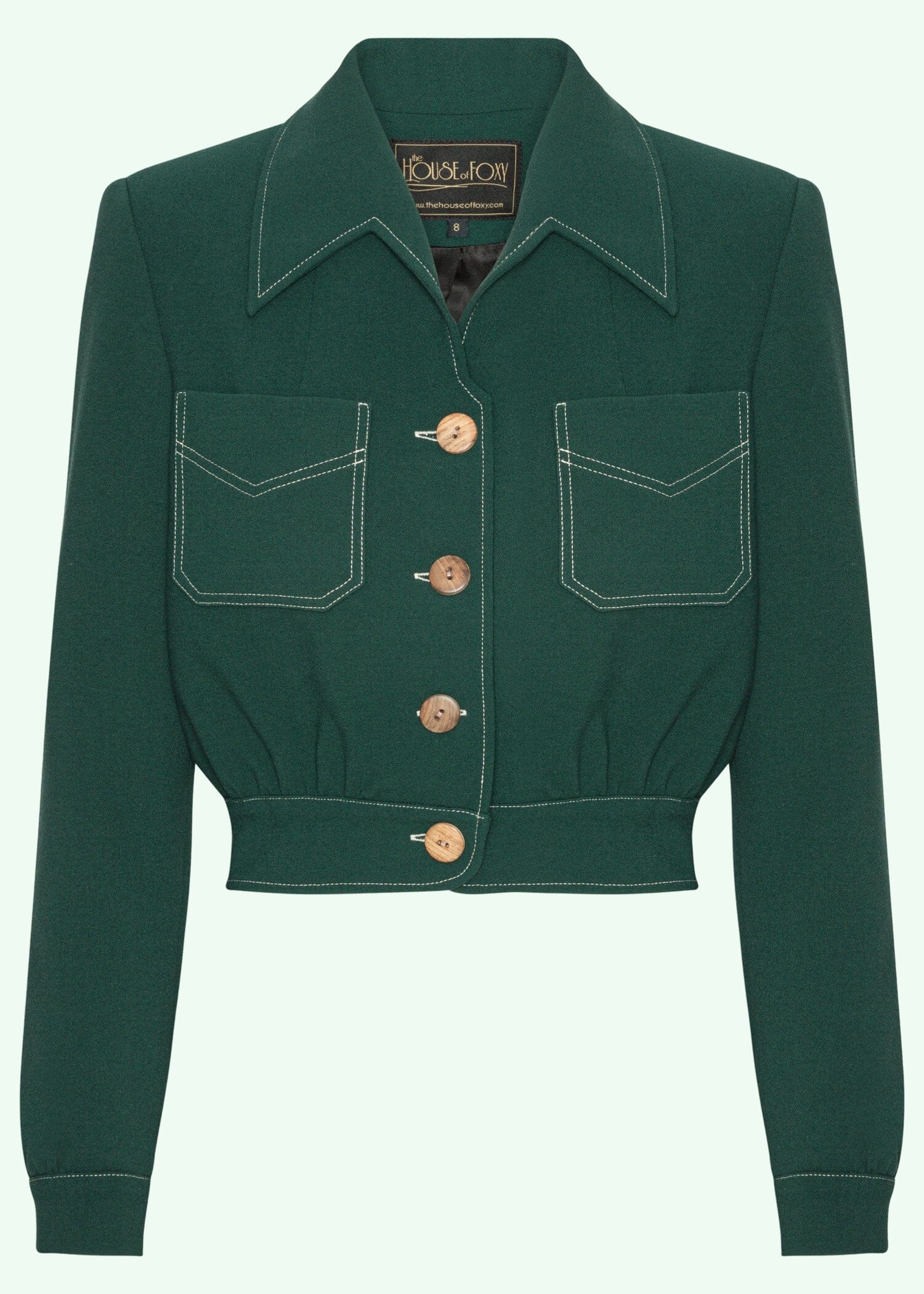 Americana Jakke i grøn toej House of Foxy 