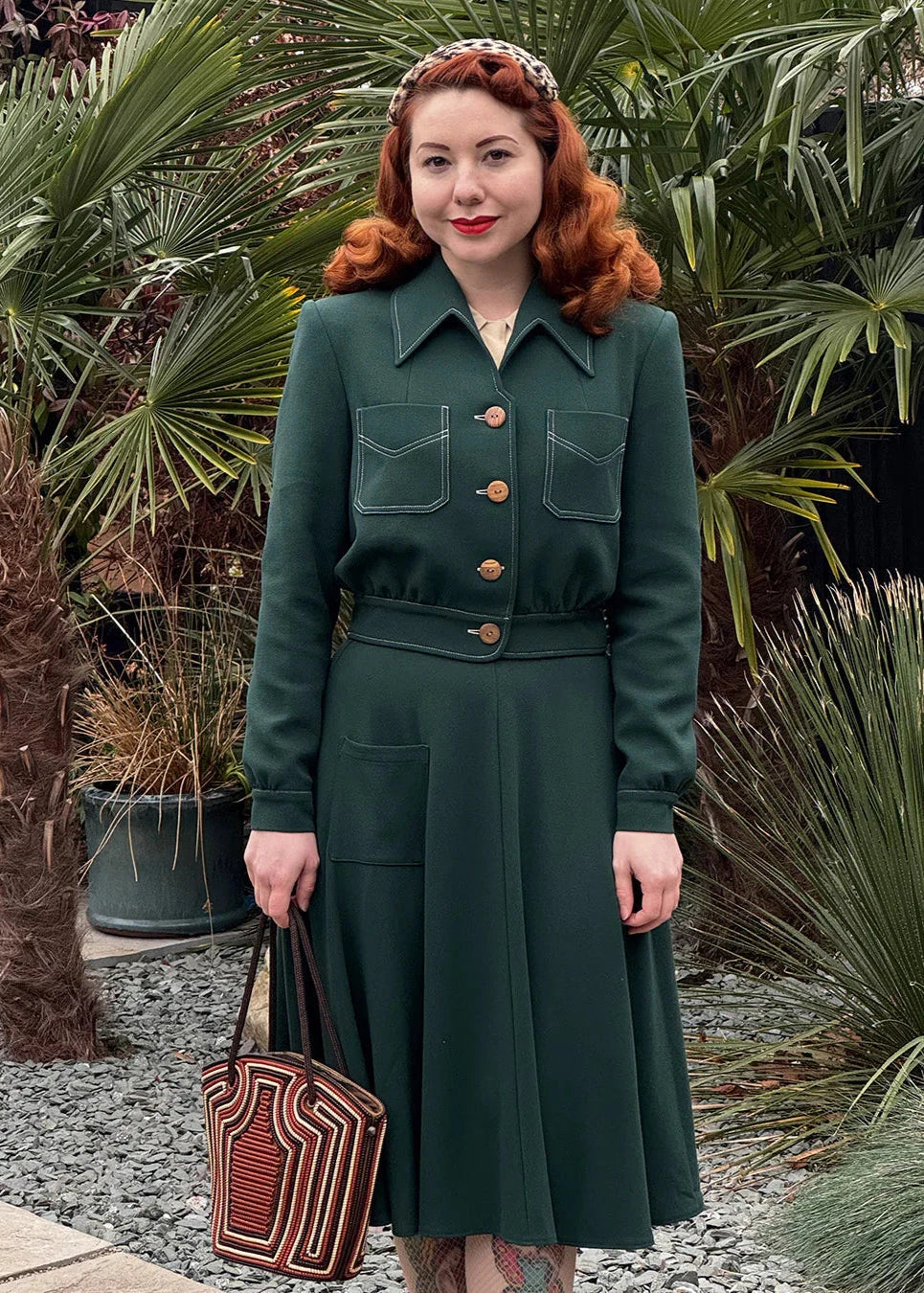 Americana Jakke i grøn toej House of Foxy 