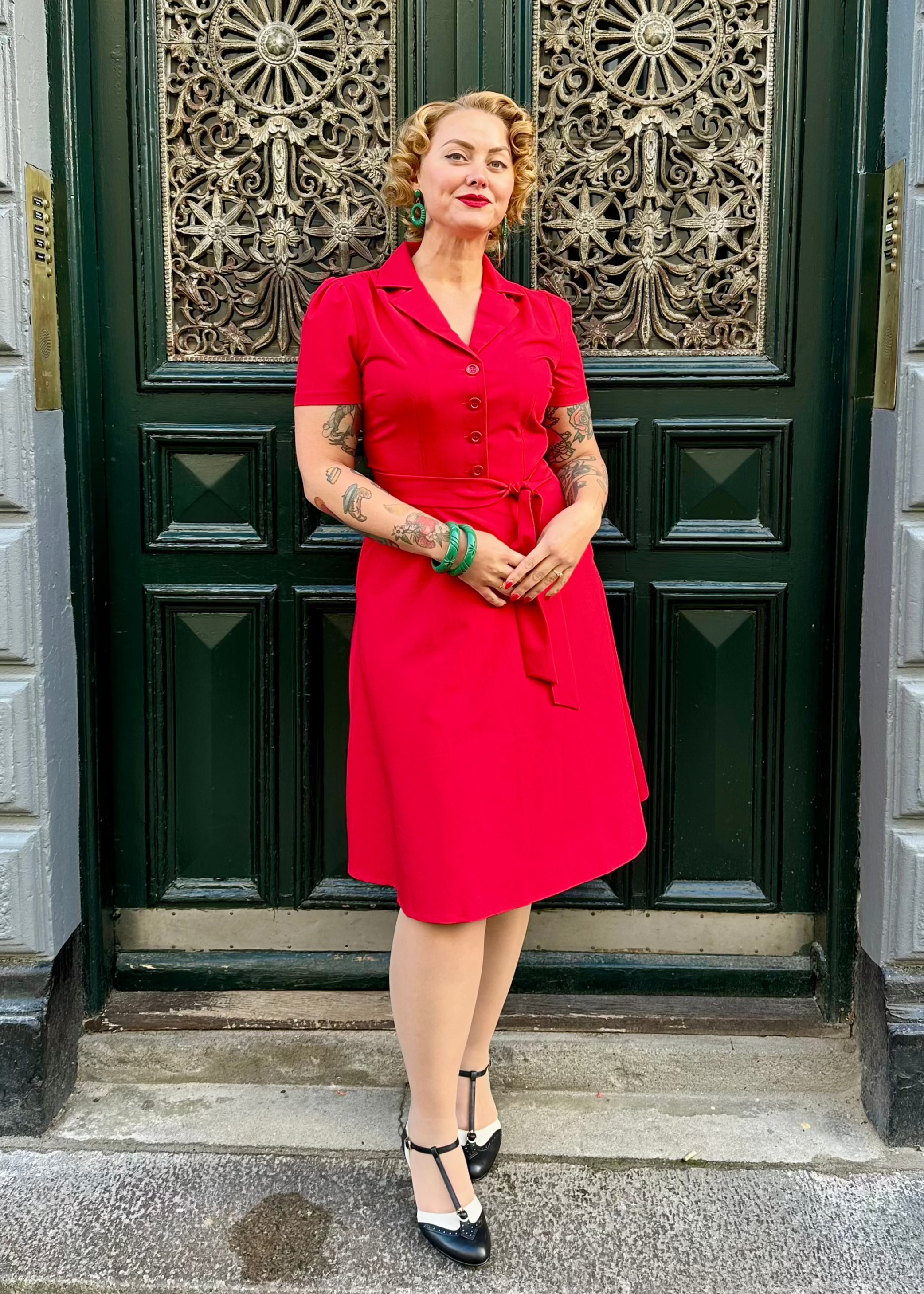 Betty Skjortekjole i rød Kjoler Daisy Dapper 