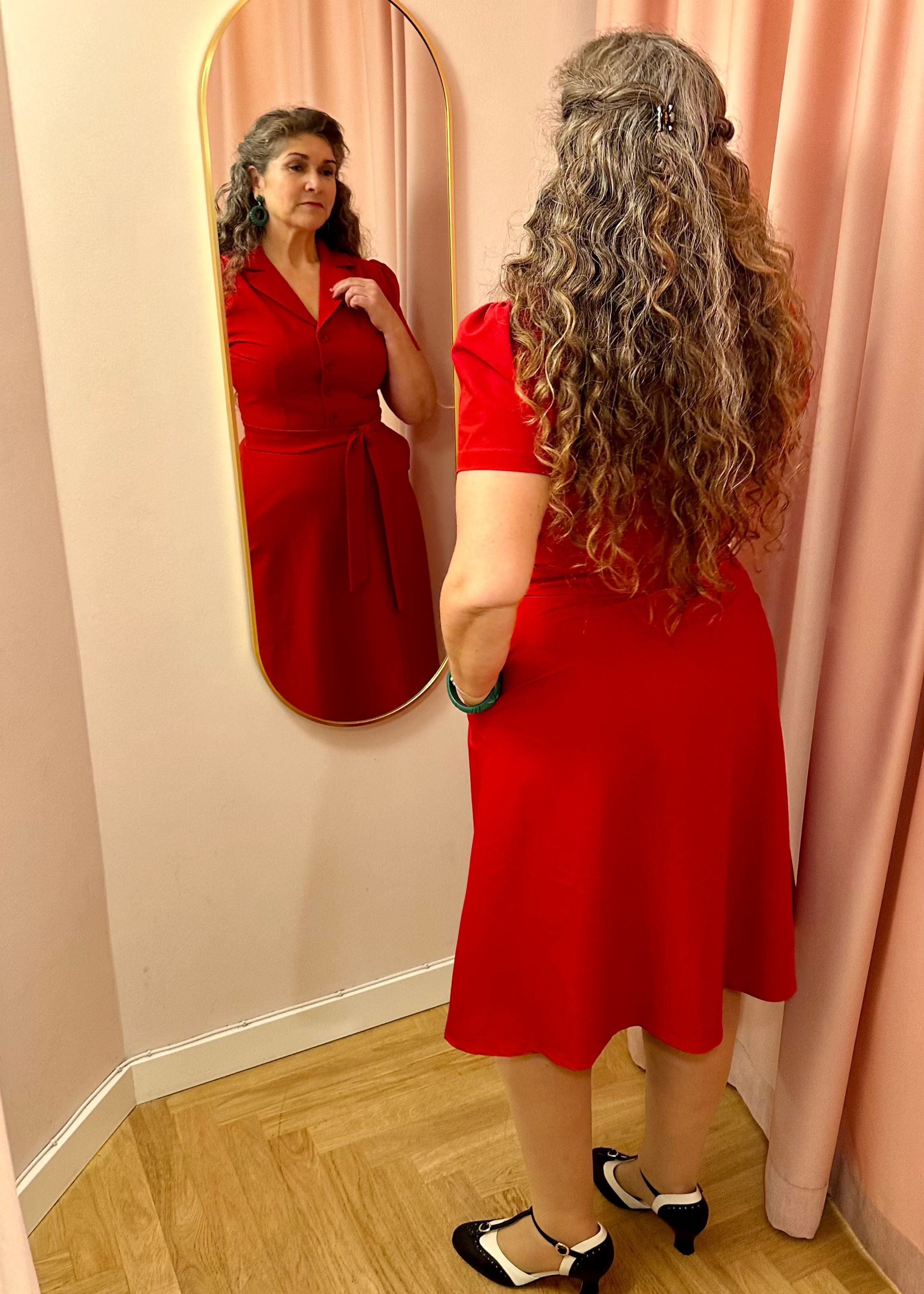 Betty Skjortekjole i rød Kjoler Daisy Dapper 