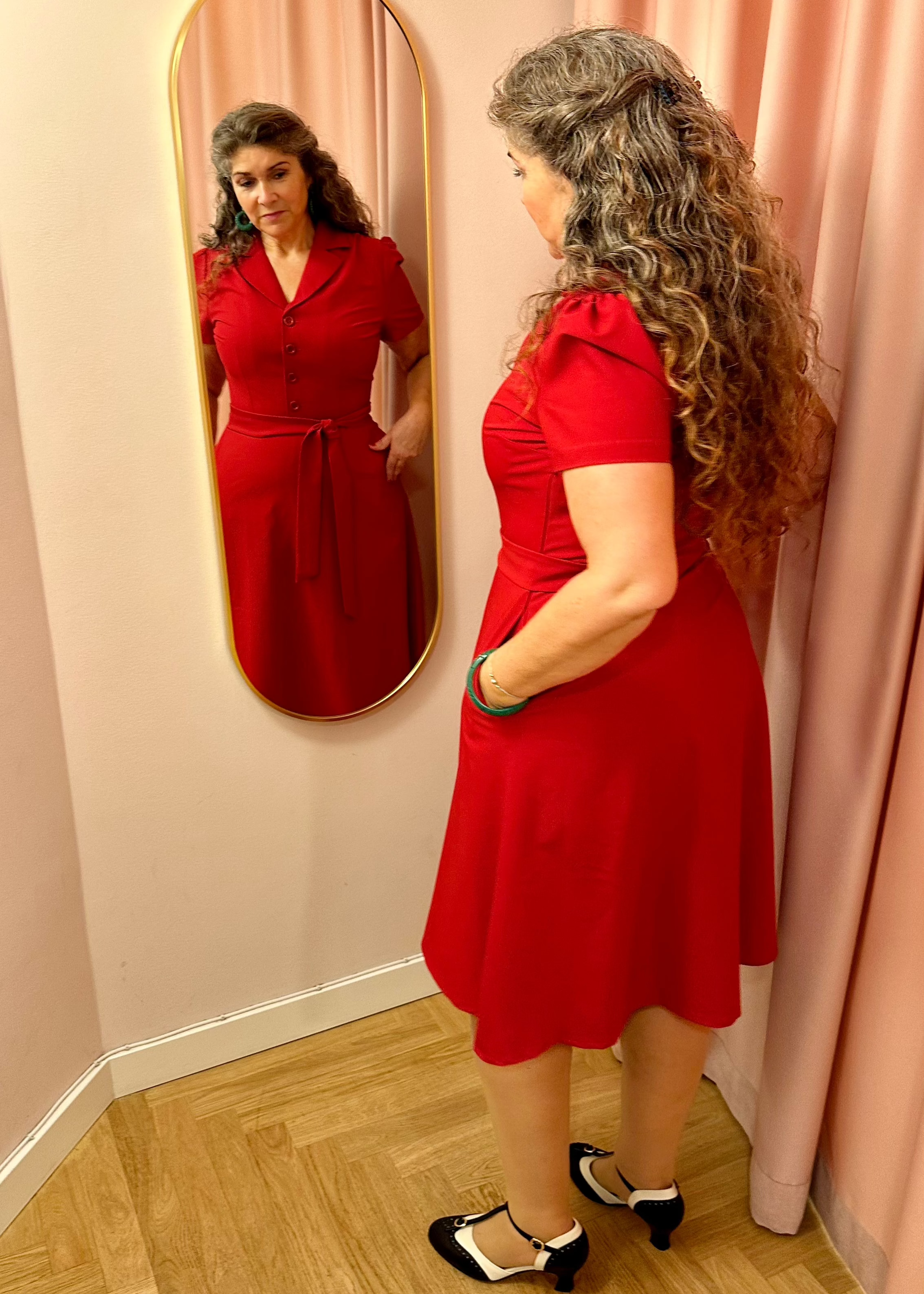 Betty Skjortekjole i rød Kjoler Daisy Dapper 