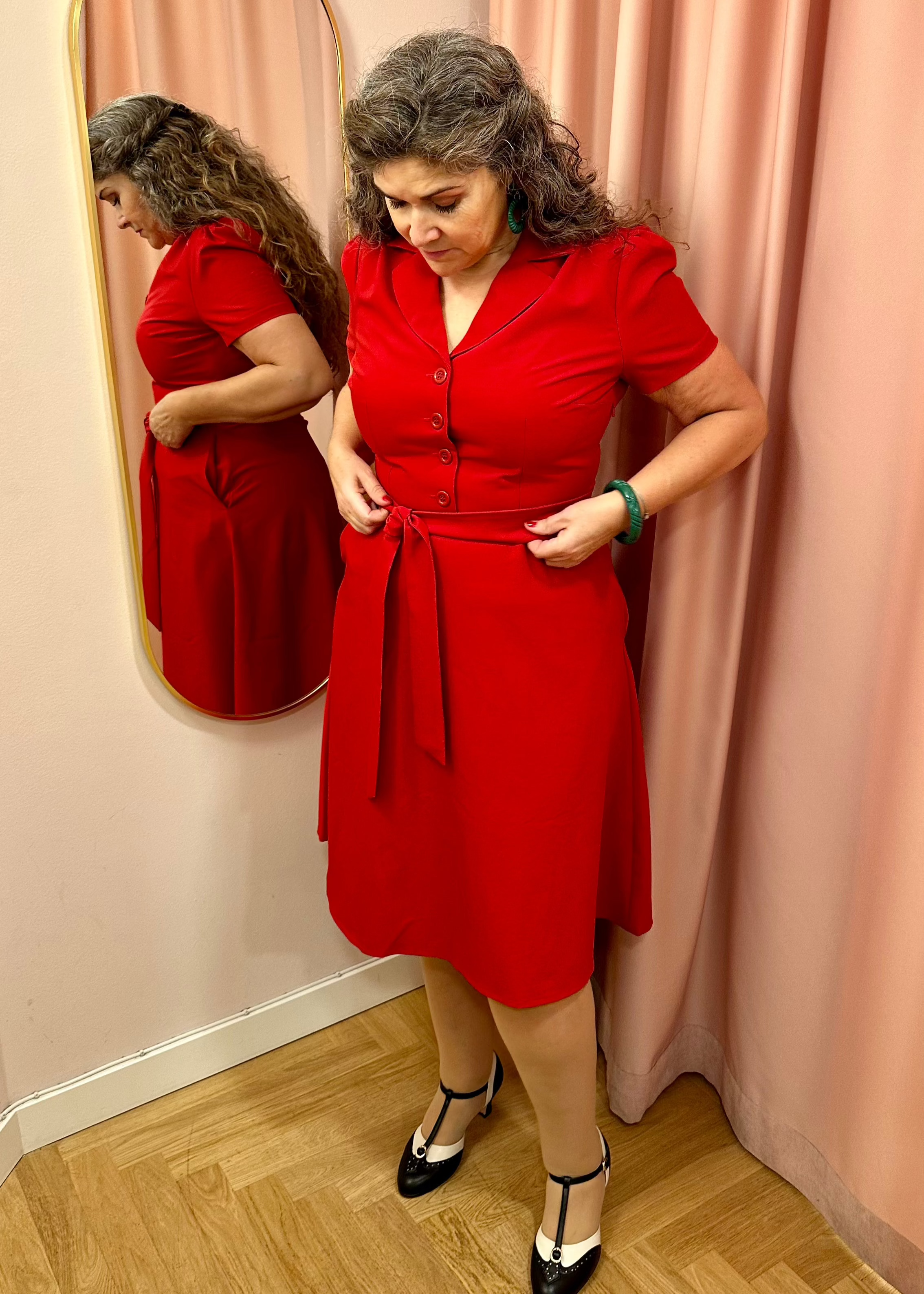 Betty Skjortekjole i rød Kjoler Daisy Dapper 