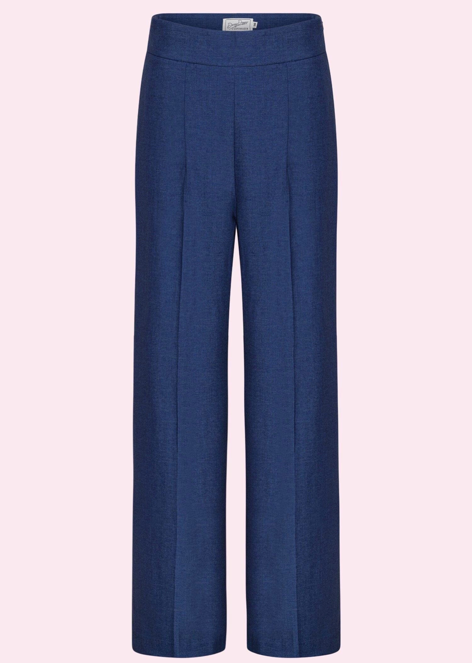 Billie højtaljede bukser - blå denimlook bukser Daisy Dapper 