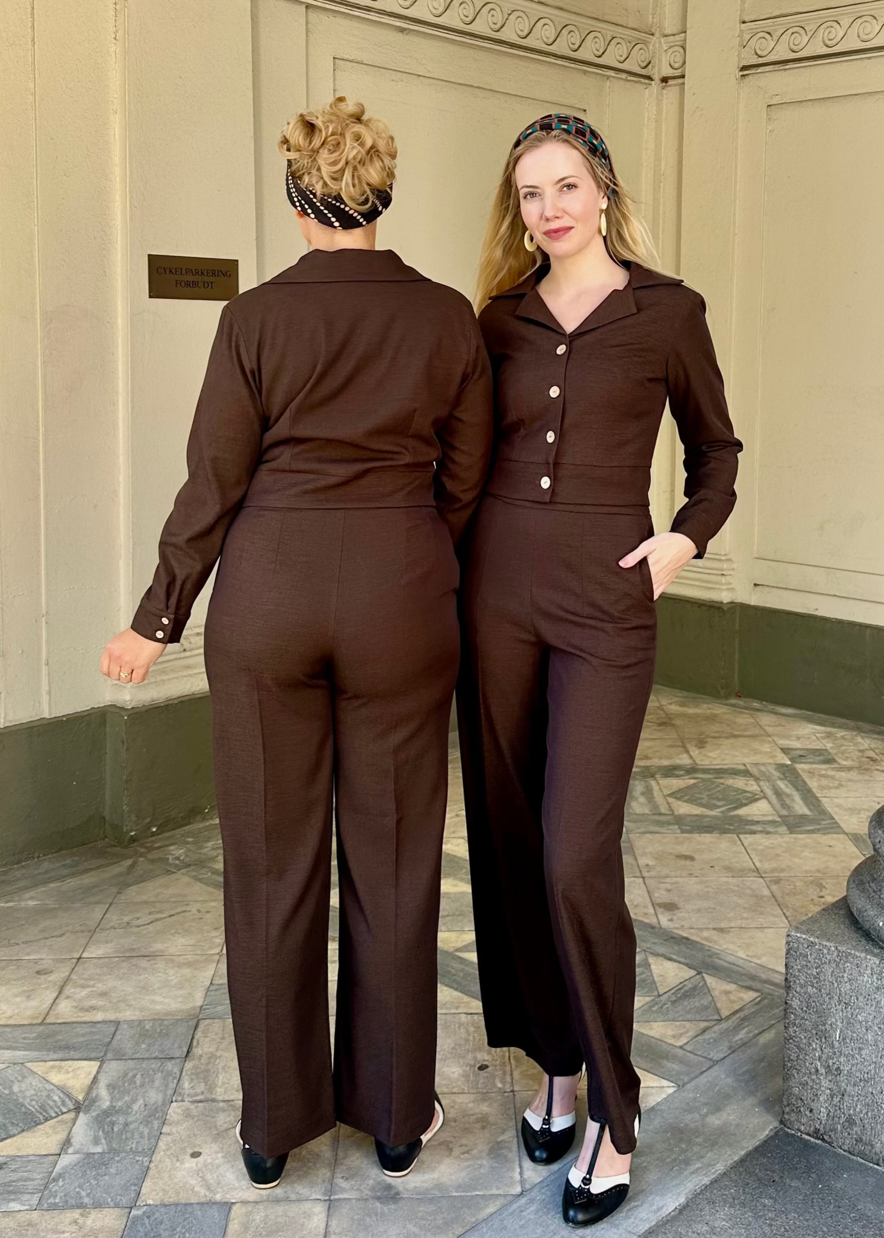 Billie højtaljede bukser i brun bukser Daisy Dapper 