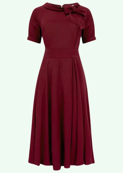 Bloomsbury: Cindy vintage stils kjole i bordeaux Seamstress Of Bloomsbury 