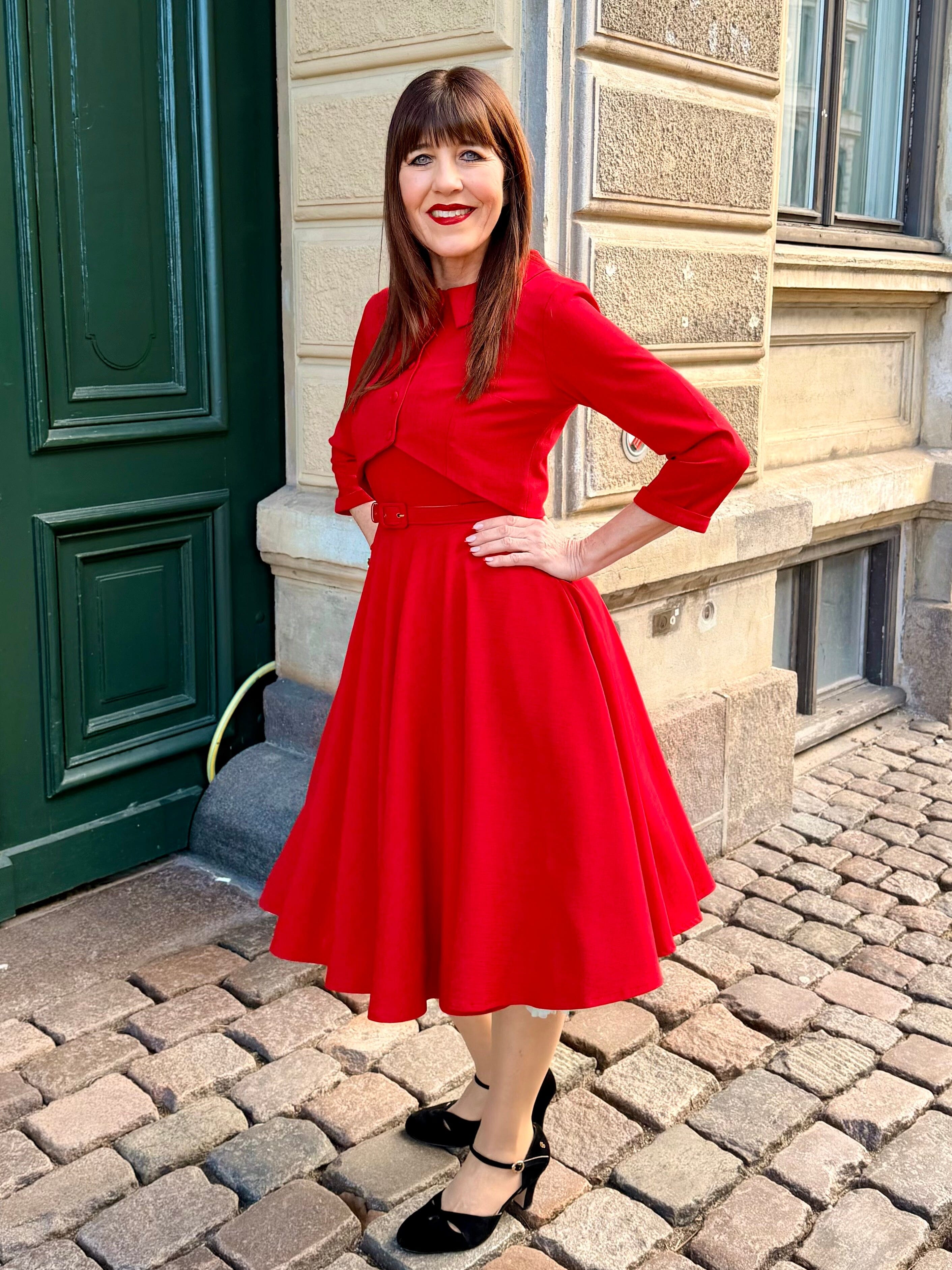 Bolero jakke - rød linen Bolero Daisy Dapper 