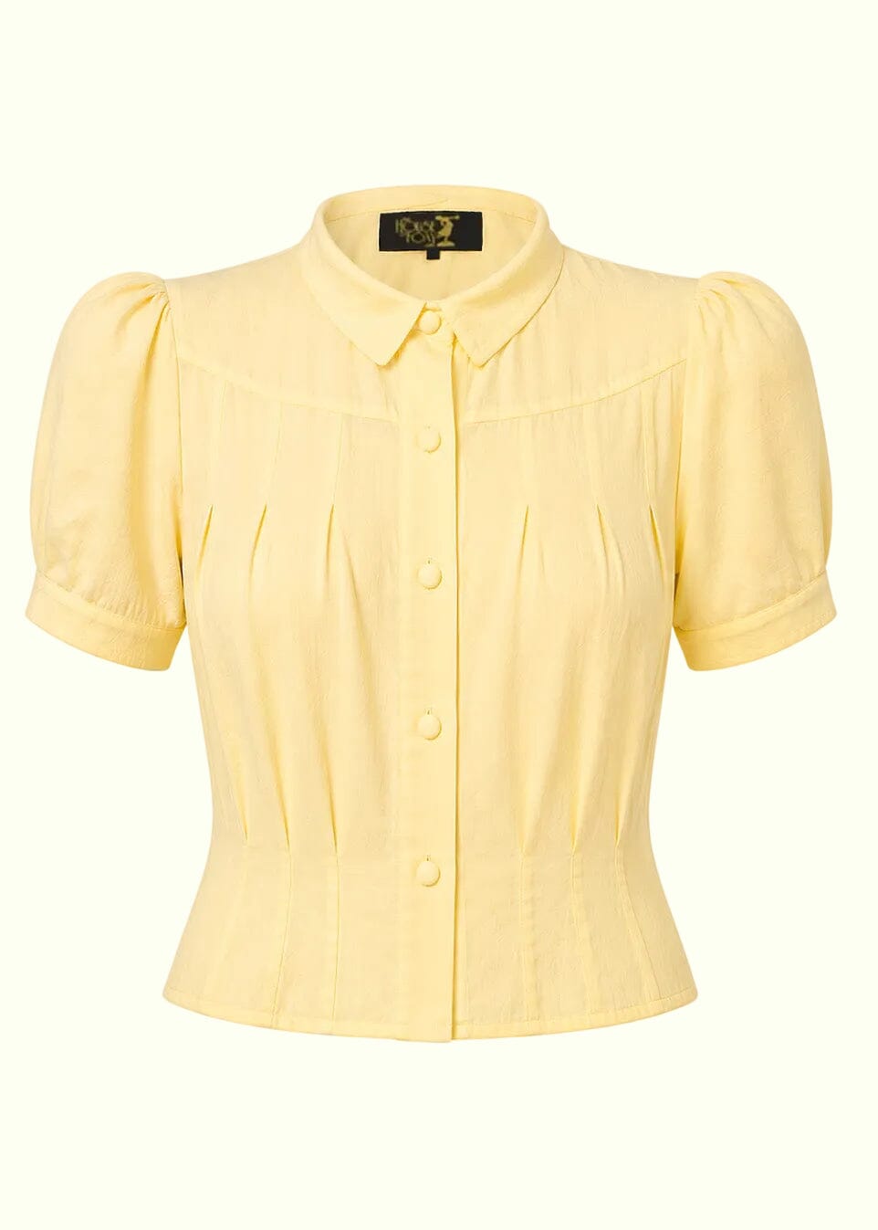 Bonnie kortærmet skjorte - gul kortærmet skjorte House of Foxy 