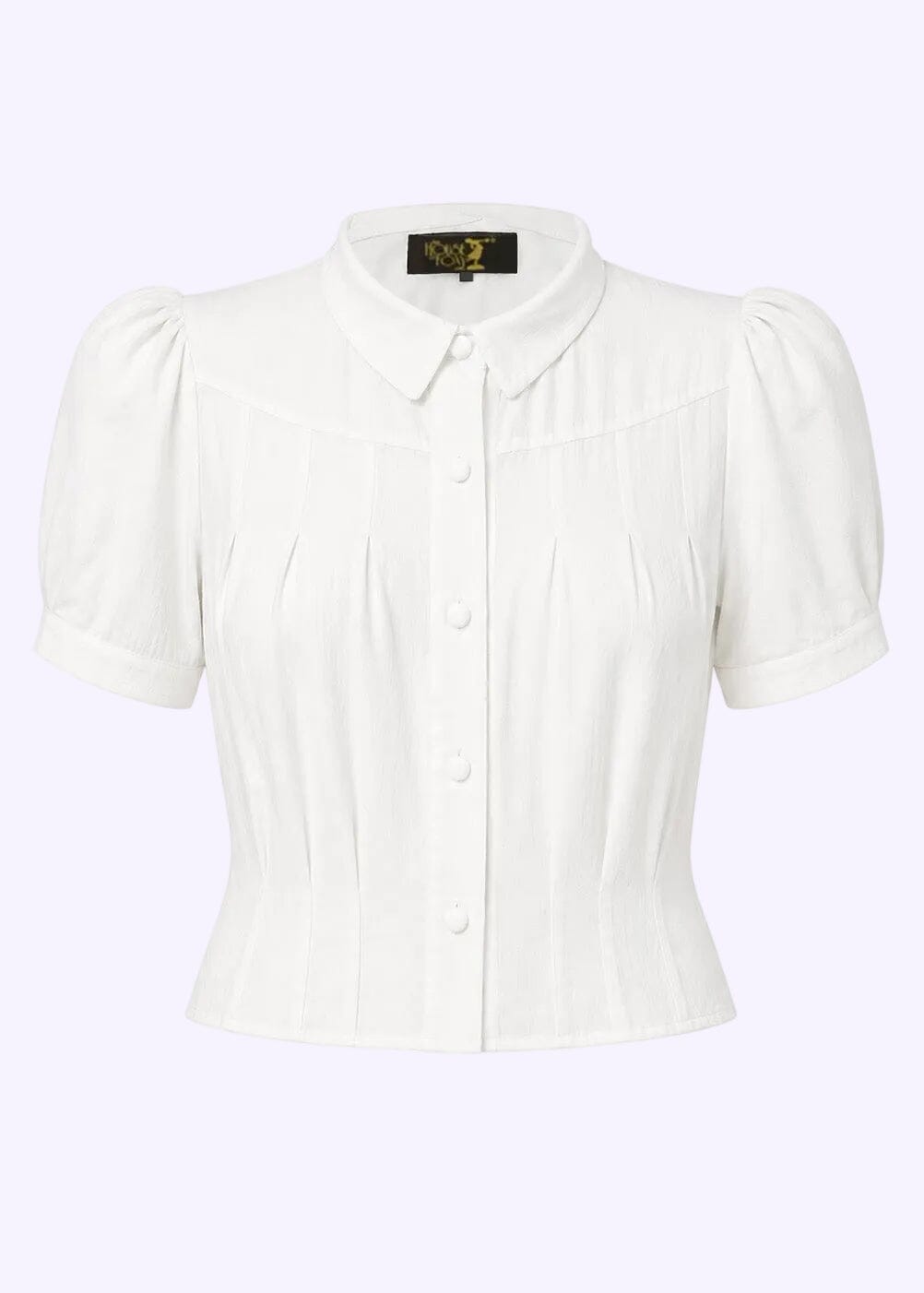 Bonnie kortærmet skjorte - hvid kortærmet skjorte House of Foxy 