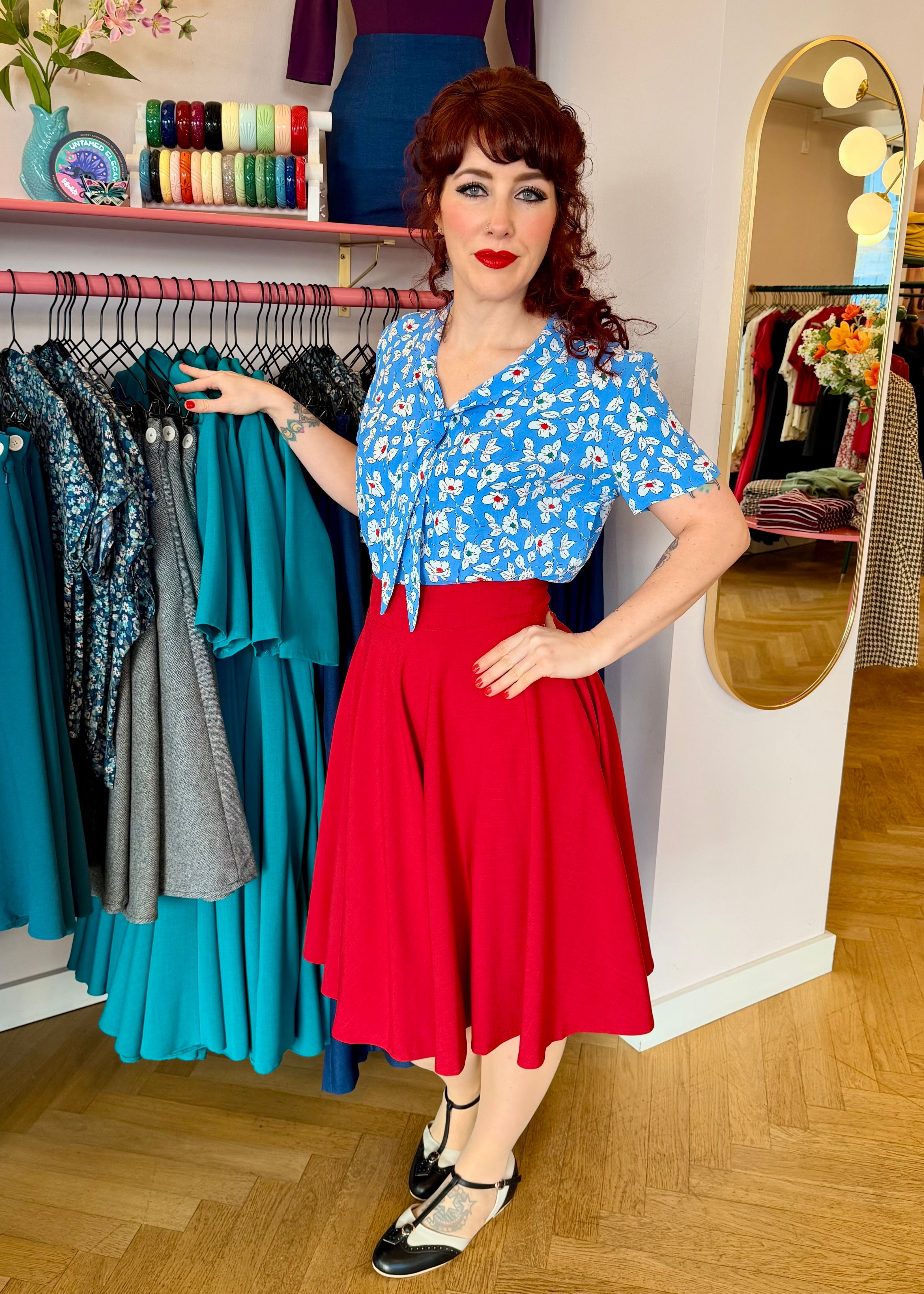 Bonnie kortærmet skjorte - palace pansy kortærmet skjorte Seamstress Of Bloomsbury 