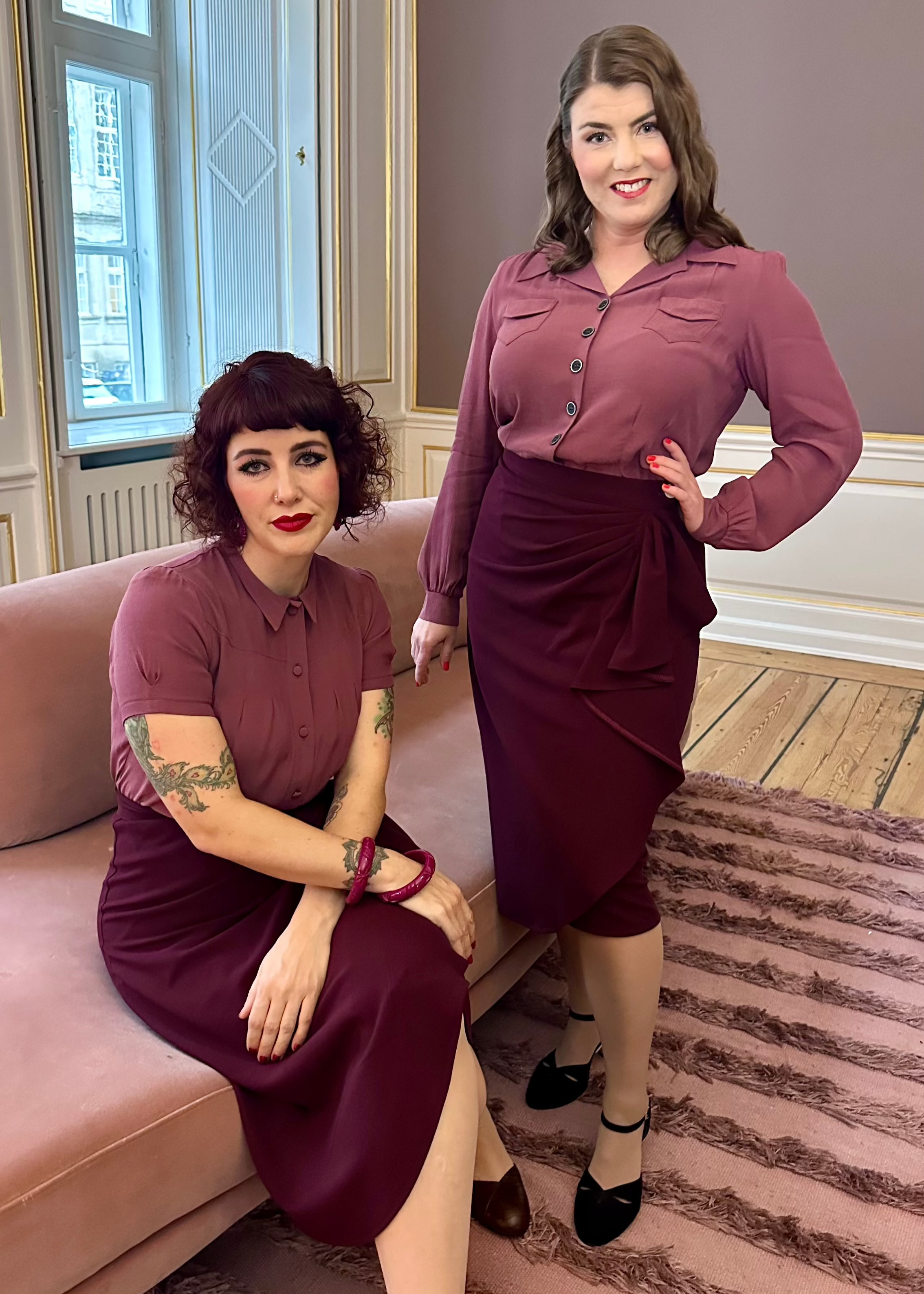 Bonnie skjorte i i lyng lilla kortærmet skjorte House of Foxy 