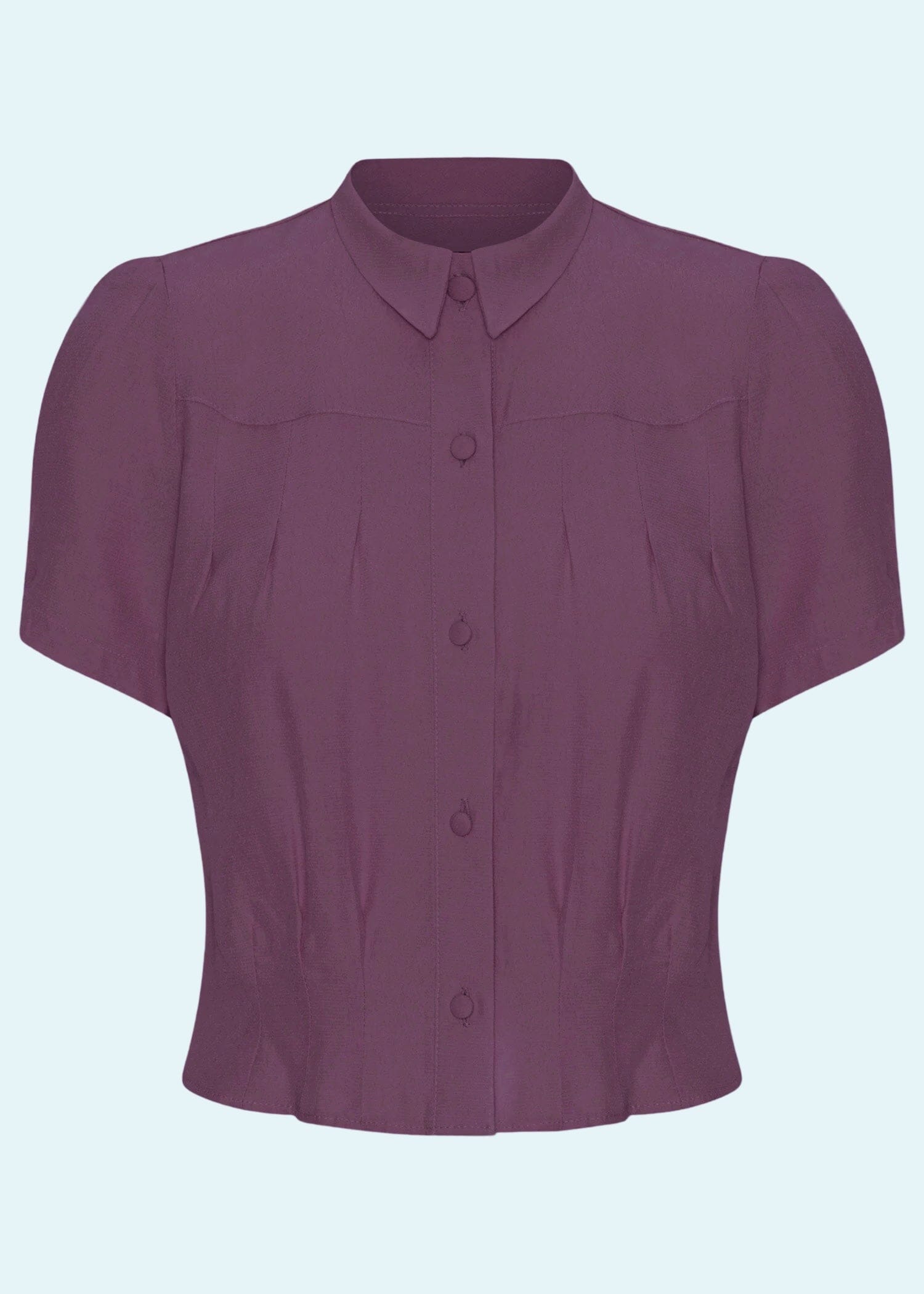 Bonnie skjorte i i lyng lilla kortærmet skjorte House of Foxy 