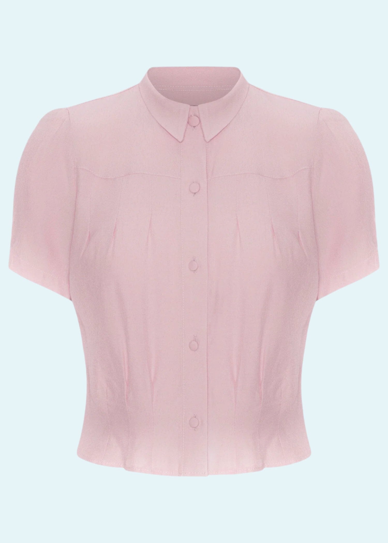 Bonnie skjorte i rosa kortærmet skjorte House of Foxy 