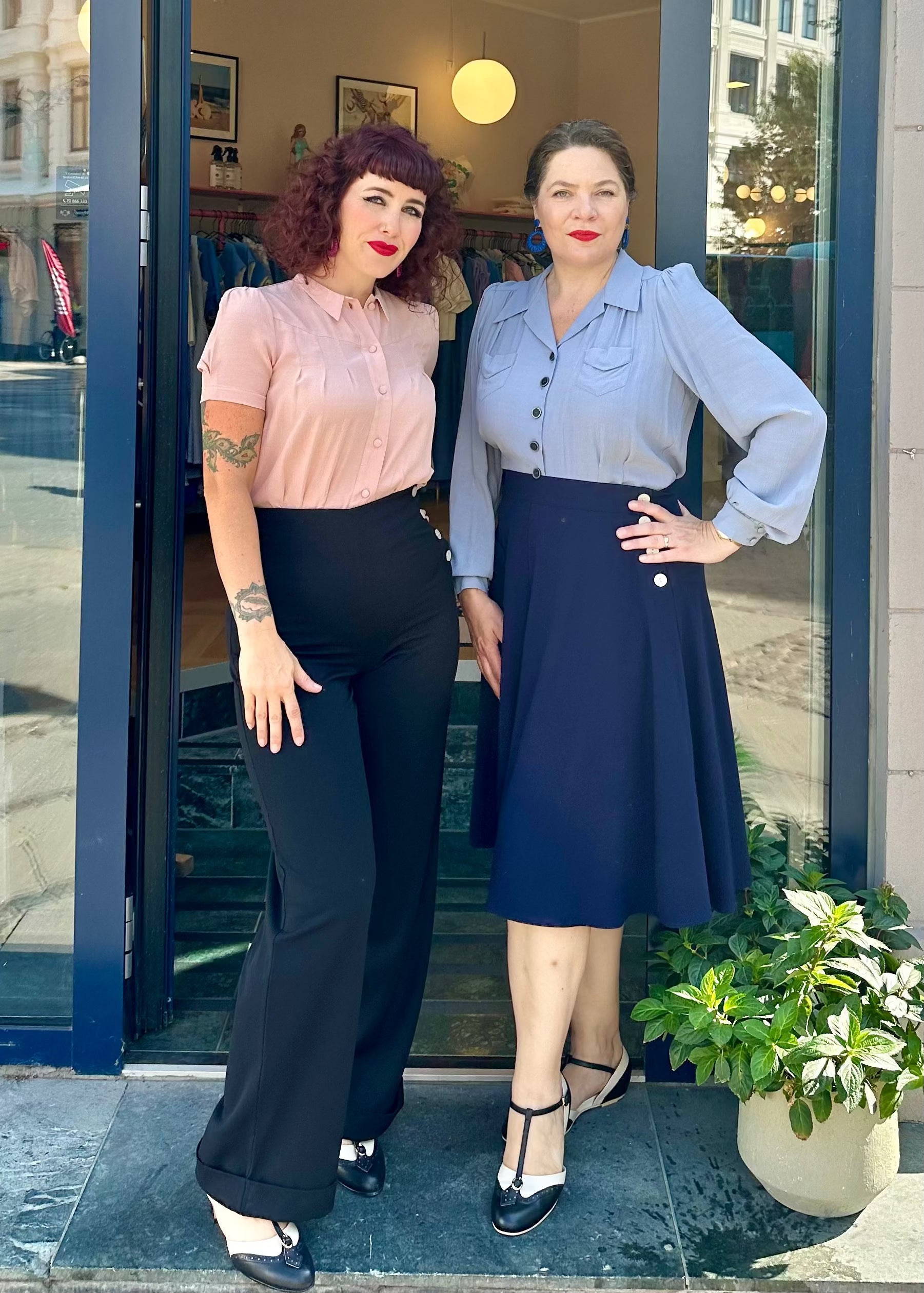 Bonnie skjorte i rosa kortærmet skjorte House of Foxy 